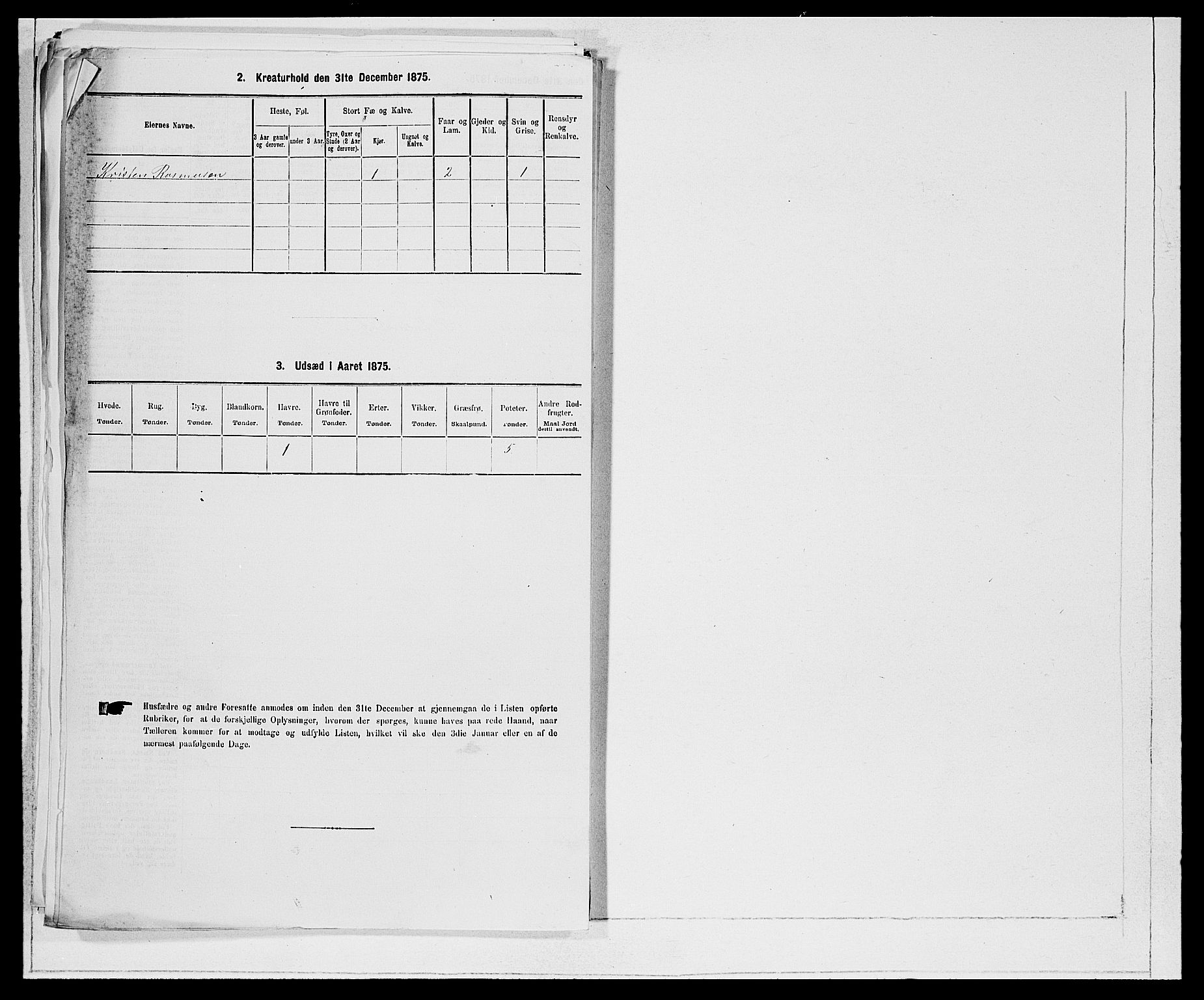 SAB, 1875 Census for 1445P Gloppen, 1875, p. 281