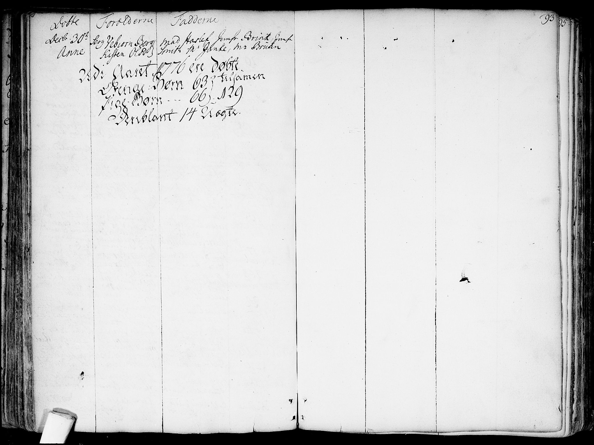 Garnisonsmenigheten Kirkebøker, SAO/A-10846/F/Fa/L0002: Parish register (official) no. 2, 1757-1776, p. 93