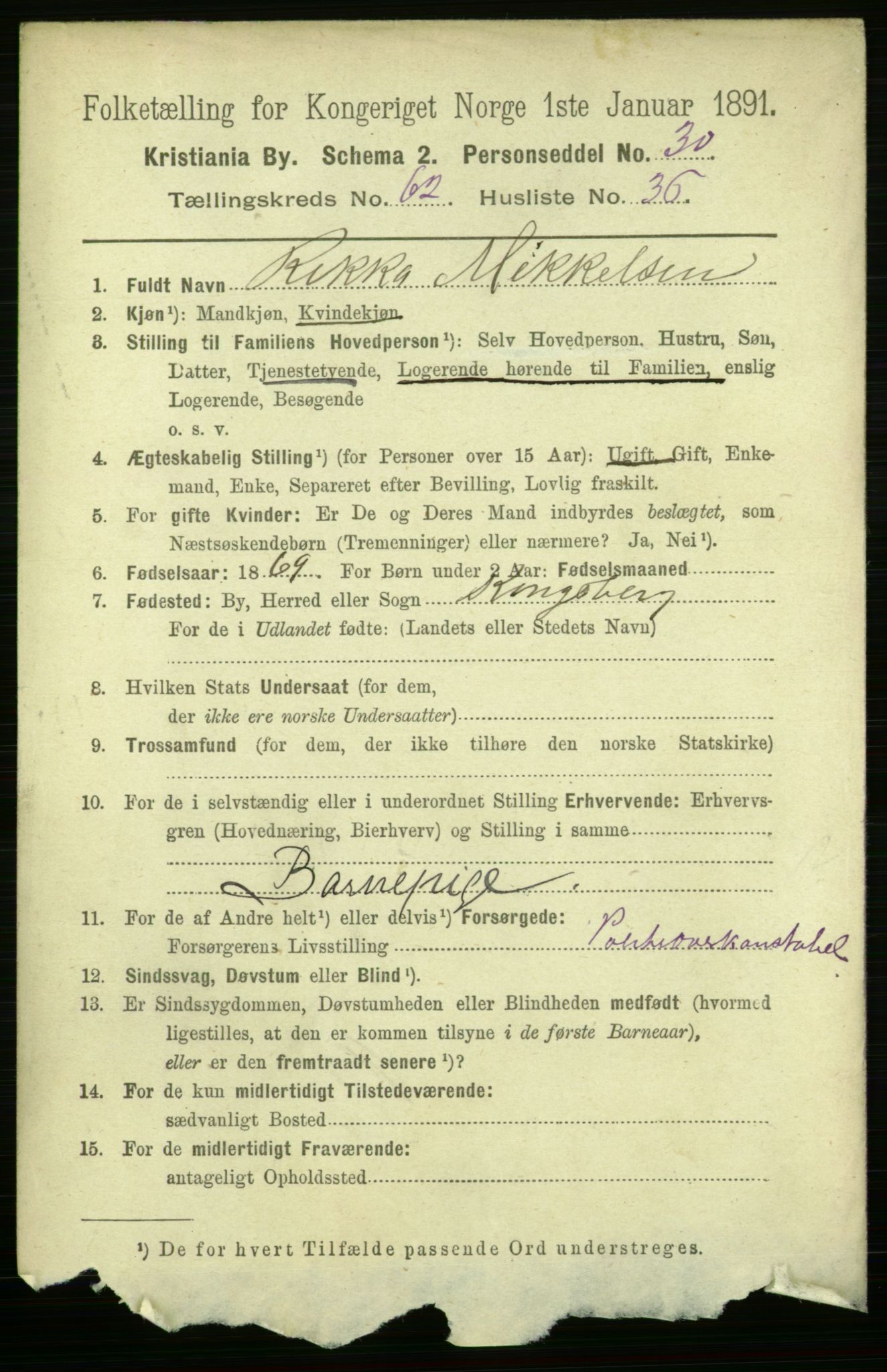 RA, 1891 census for 0301 Kristiania, 1891, p. 33775