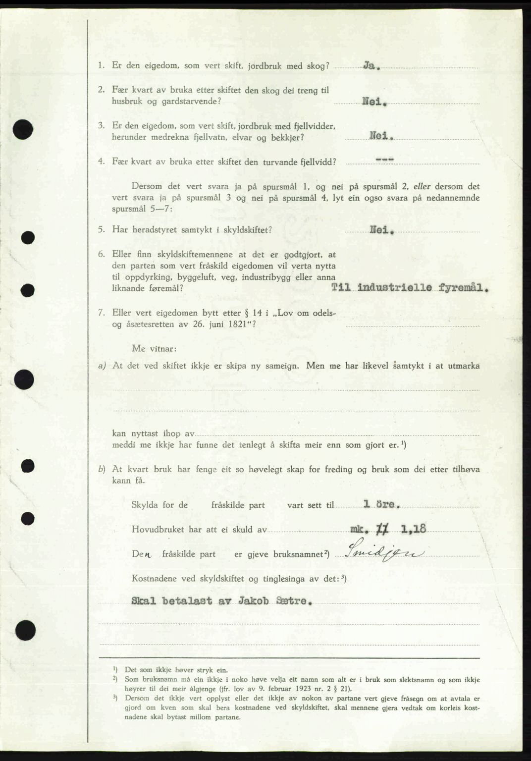 Nordhordland sorenskrivar, SAB/A-2901/1/G/Gb/Gbf/L0032: Mortgage book no. A32, 1947-1947, Diary no: : 2717/1947