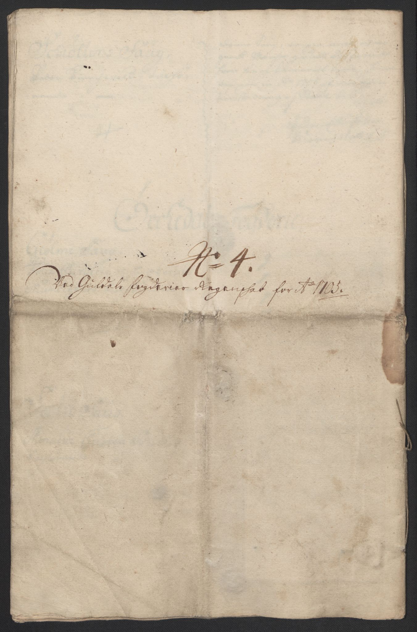 Rentekammeret inntil 1814, Reviderte regnskaper, Fogderegnskap, AV/RA-EA-4092/R60/L3955: Fogderegnskap Orkdal og Gauldal, 1705, p. 343