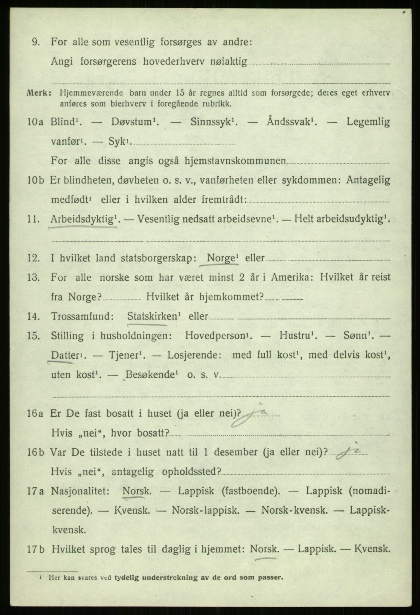 SATØ, 1920 census for Trondenes, 1920, p. 8740