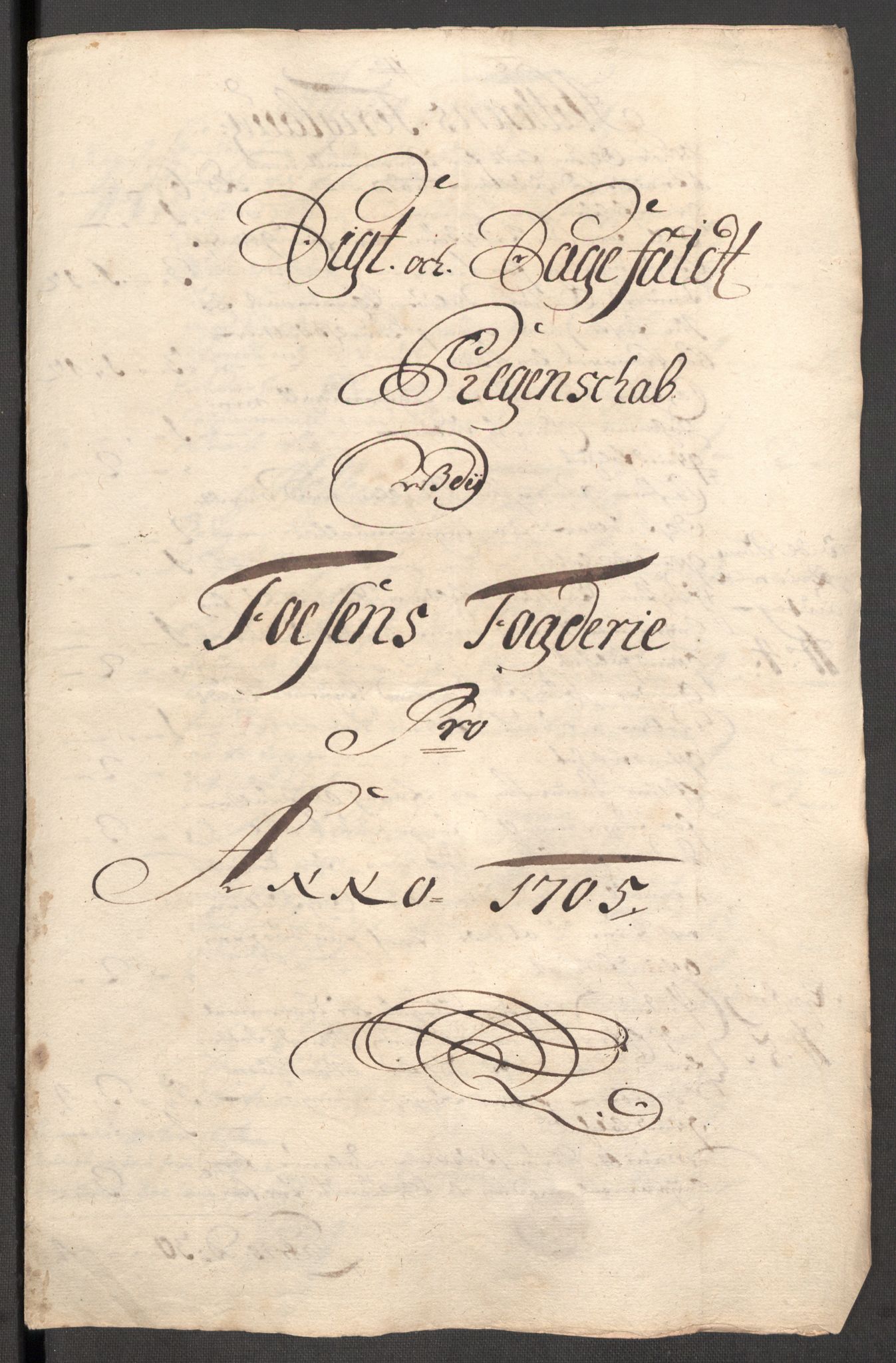 Rentekammeret inntil 1814, Reviderte regnskaper, Fogderegnskap, AV/RA-EA-4092/R57/L3856: Fogderegnskap Fosen, 1704-1705, p. 247