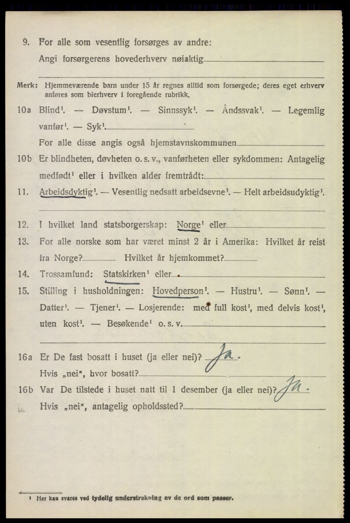 SAH, 1920 census for Ytre Rendal, 1920, p. 2938