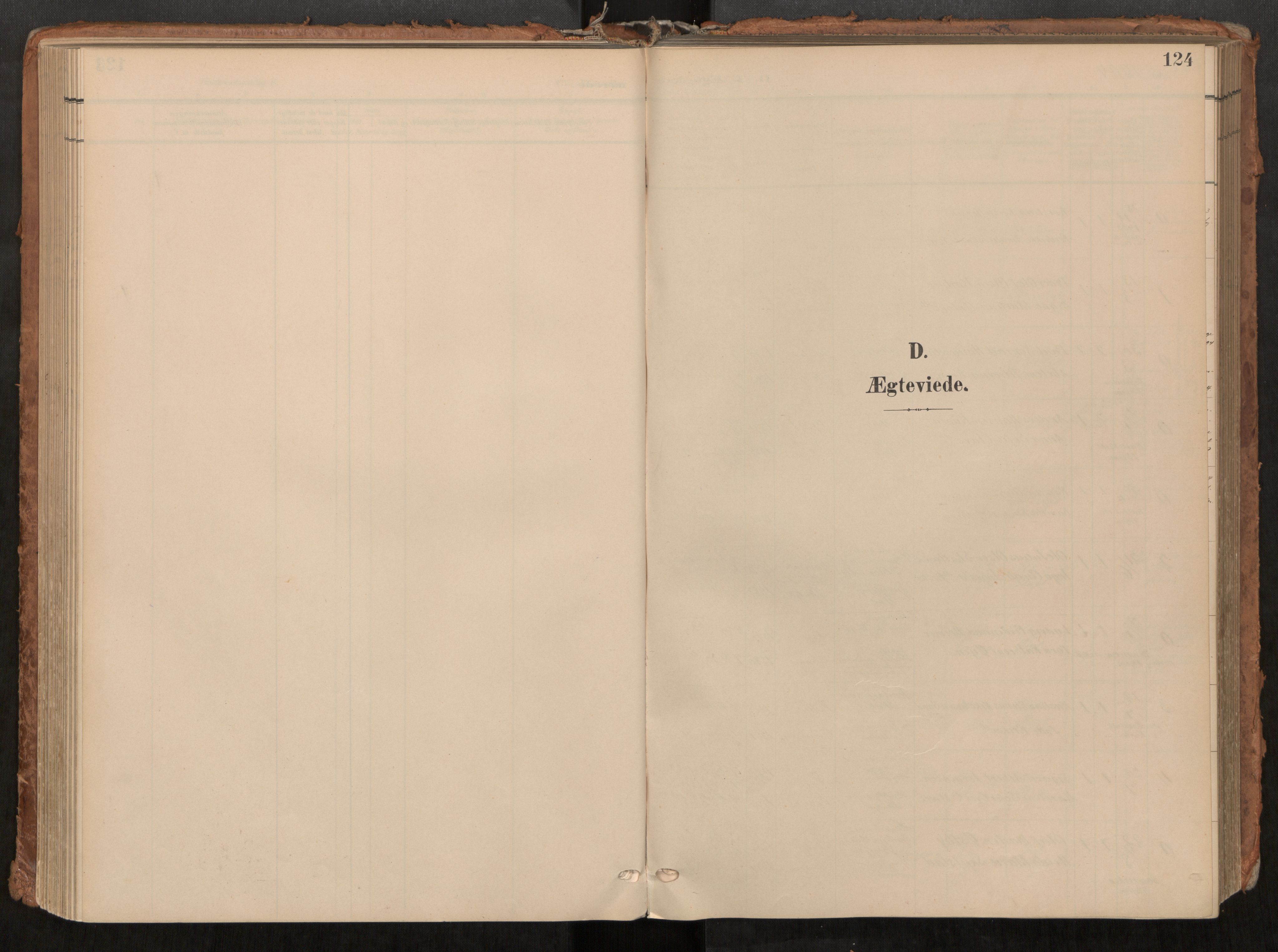 Steinkjer sokneprestkontor, SAT/A-1541/01/H/Ha/Haa/L0001: Parish register (official) no. 1, 1904-1912, p. 124
