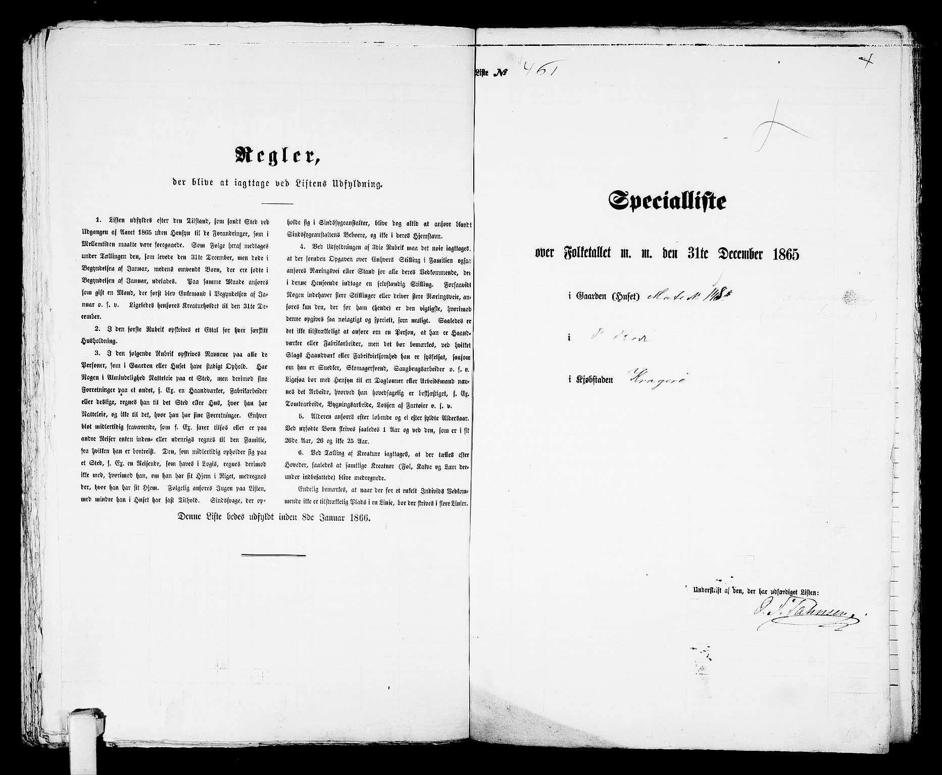 RA, 1865 census for Kragerø/Kragerø, 1865, p. 938