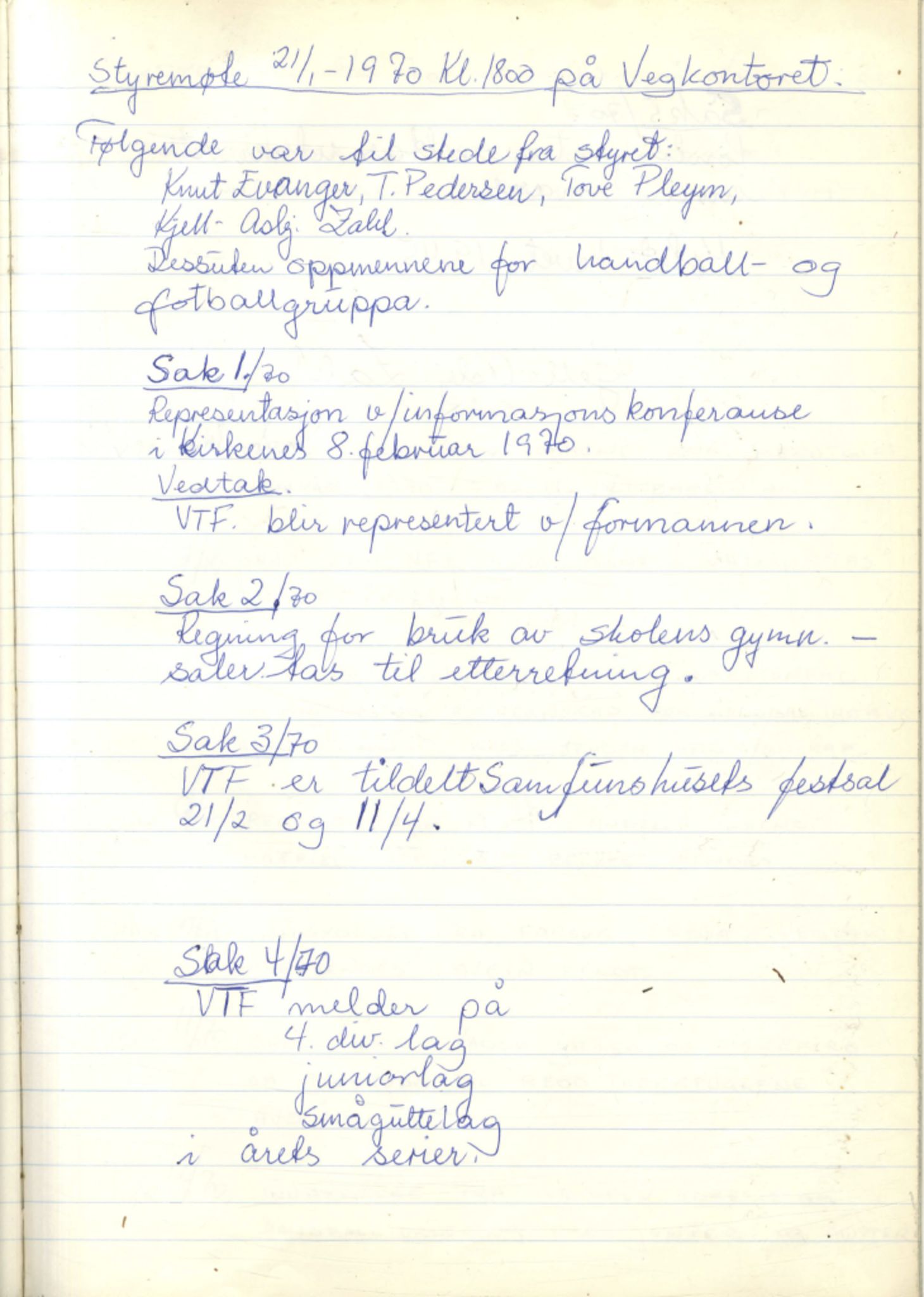 Vadsø Turnforening, FMFB/A-1063/A/L0001: Møteprotokoll, 1962-1972, p. 166