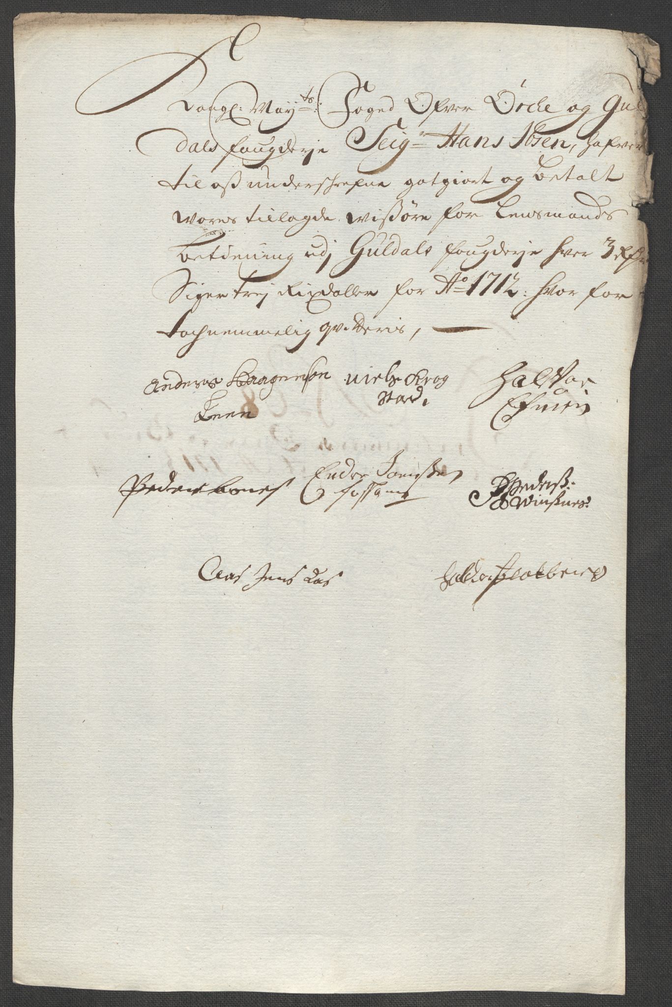 Rentekammeret inntil 1814, Reviderte regnskaper, Fogderegnskap, RA/EA-4092/R60/L3963: Fogderegnskap Orkdal og Gauldal, 1712, p. 480