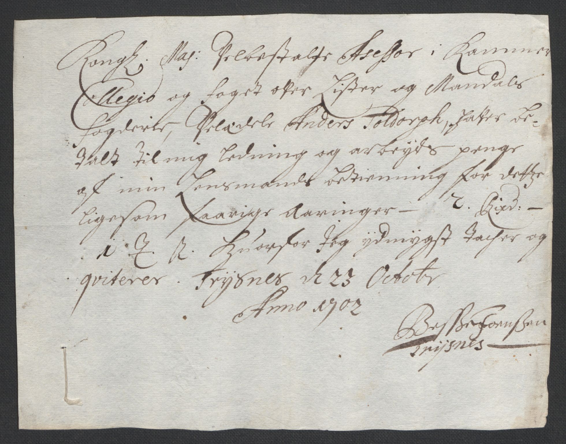 Rentekammeret inntil 1814, Reviderte regnskaper, Fogderegnskap, AV/RA-EA-4092/R43/L2549: Fogderegnskap Lista og Mandal, 1701-1702, p. 340