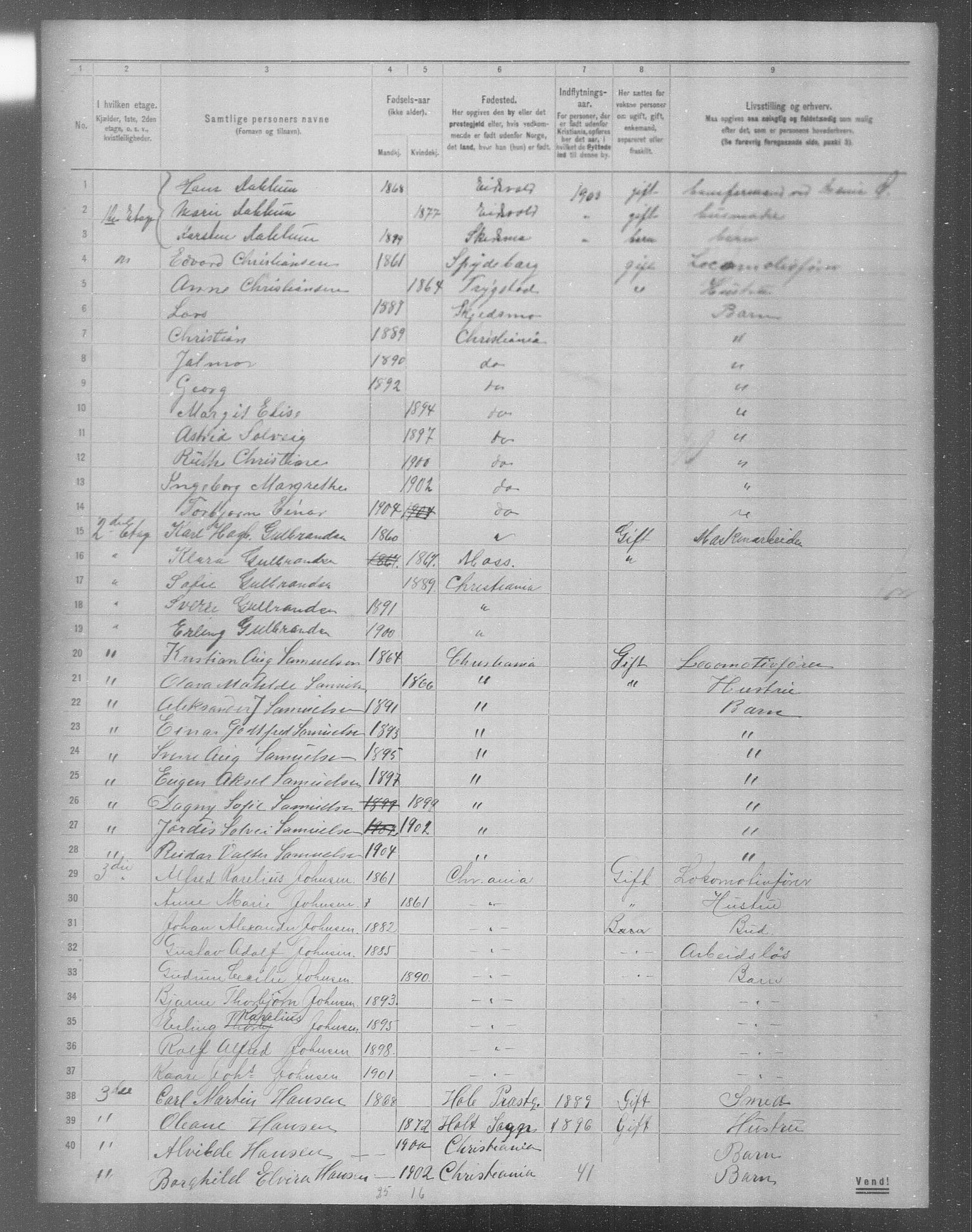 OBA, Municipal Census 1904 for Kristiania, 1904, p. 6188