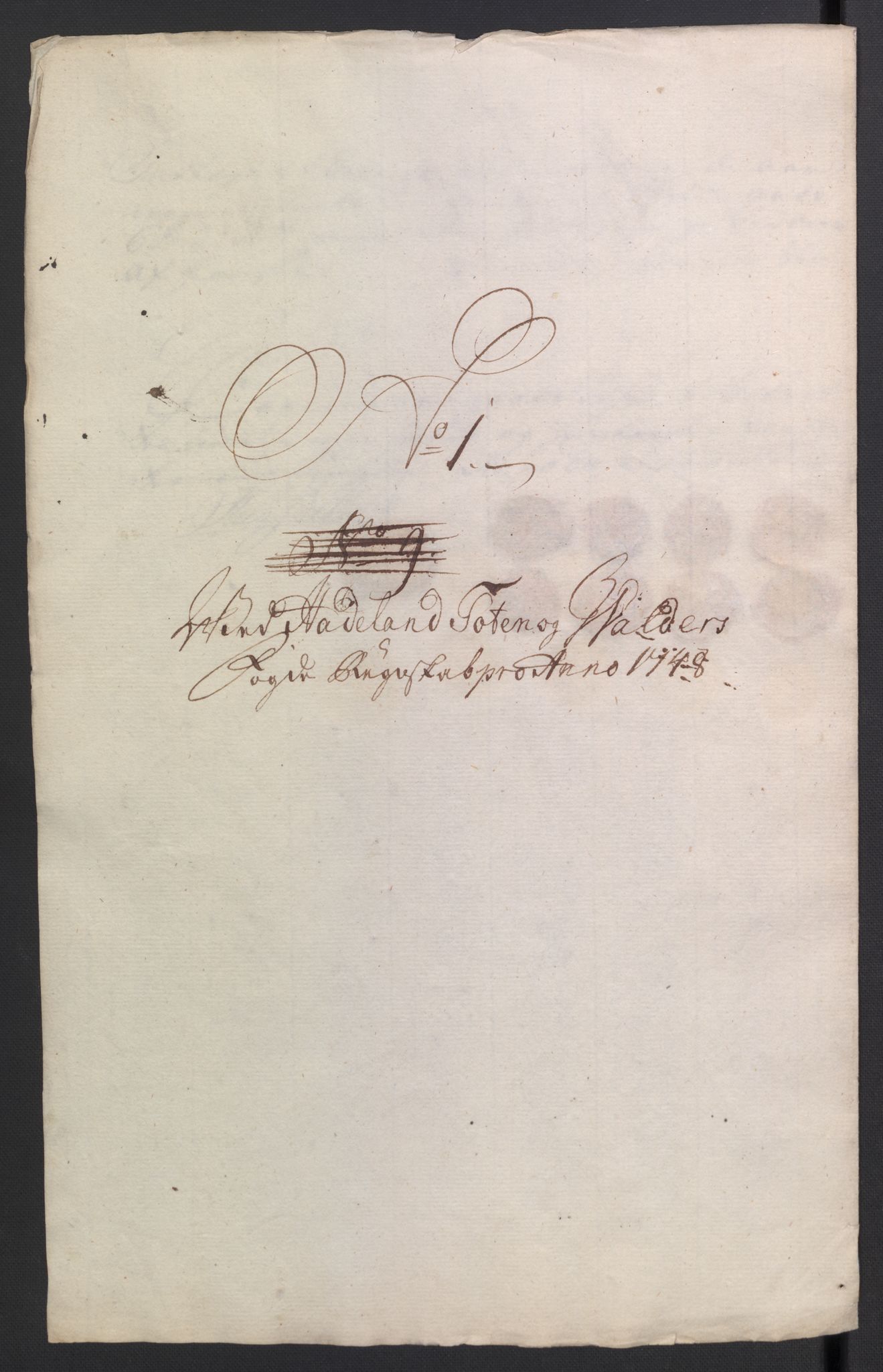 Rentekammeret inntil 1814, Reviderte regnskaper, Fogderegnskap, RA/EA-4092/R18/L1346: Fogderegnskap Hadeland, Toten og Valdres, 1747-1748, p. 300