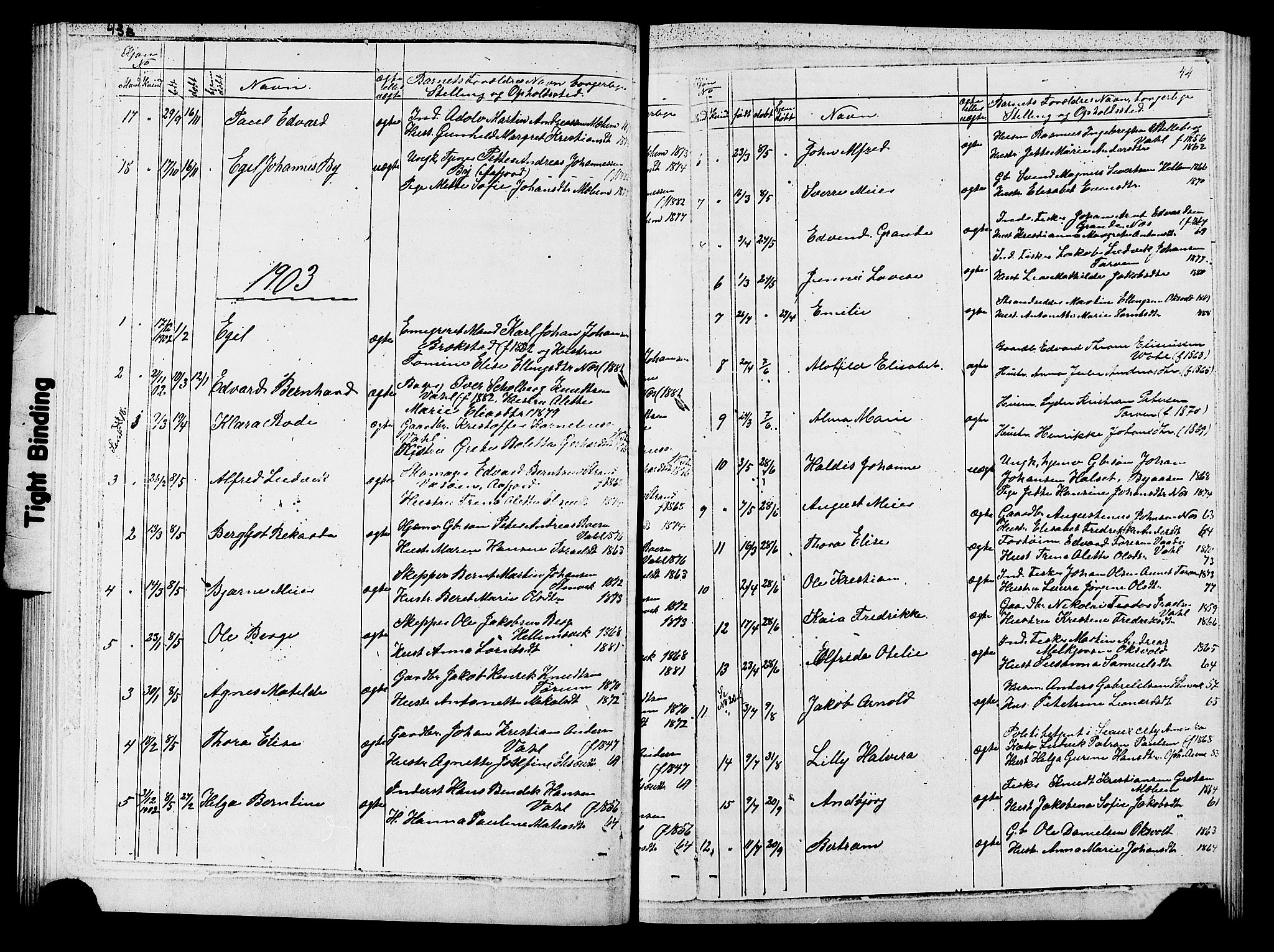 Ministerialprotokoller, klokkerbøker og fødselsregistre - Sør-Trøndelag, SAT/A-1456/652/L0653: Parish register (copy) no. 652C01, 1866-1910, p. 44