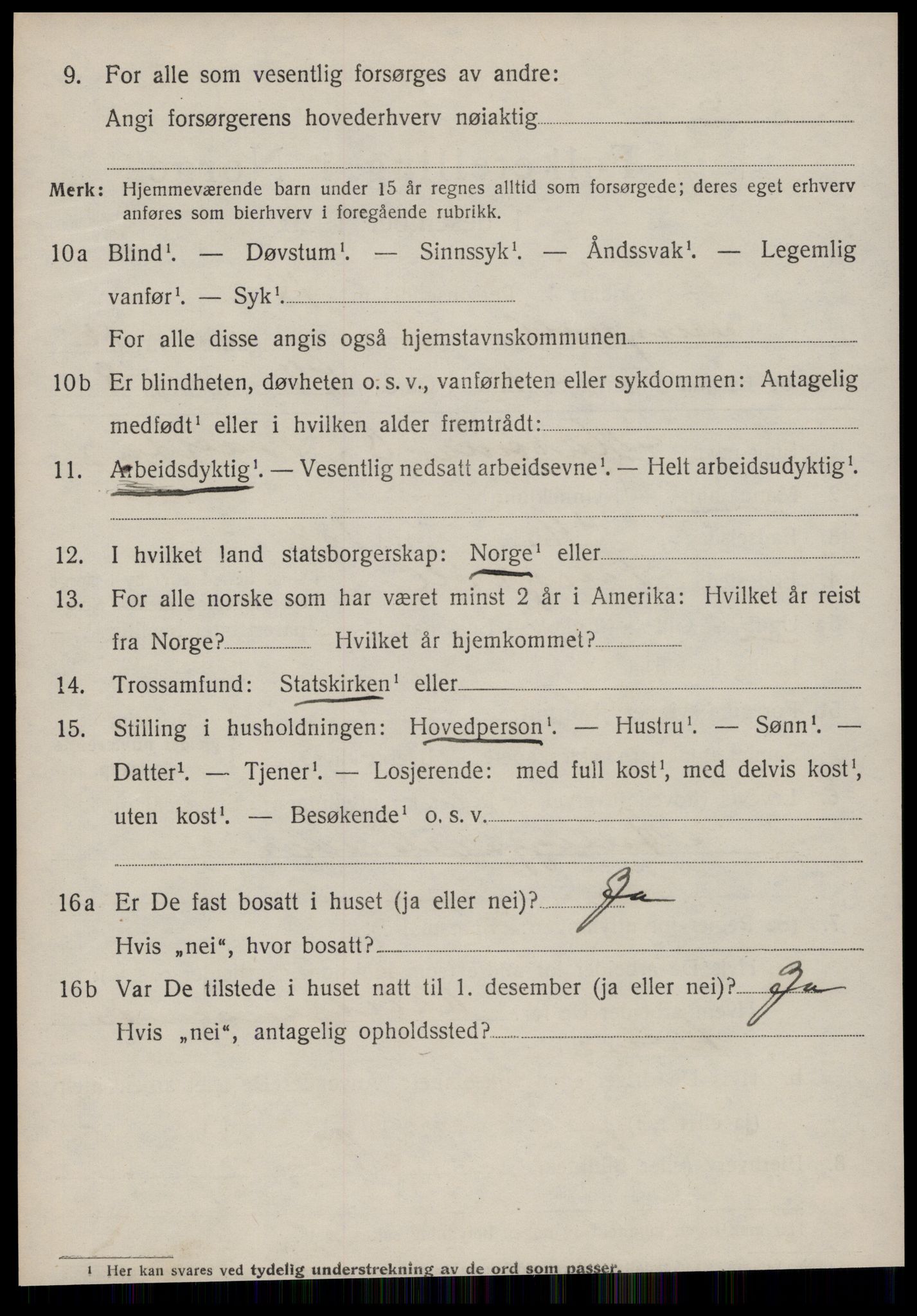 SAT, 1920 census for Tingvoll, 1920, p. 6105