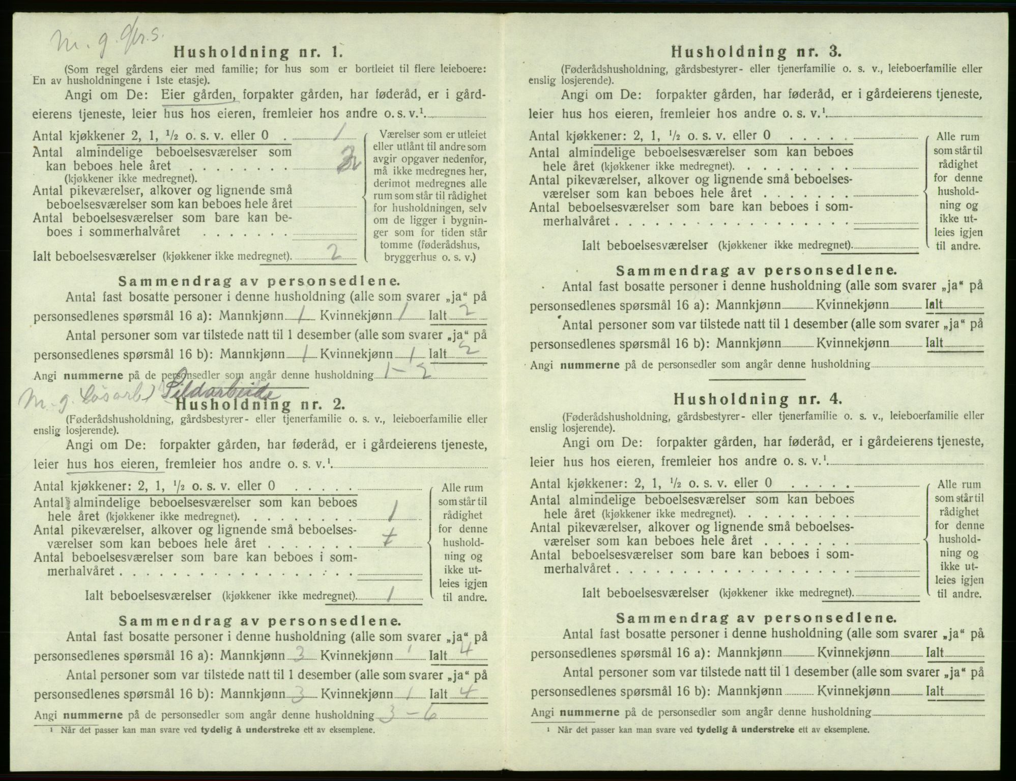 SAB, 1920 census for Sveio, 1920, p. 406