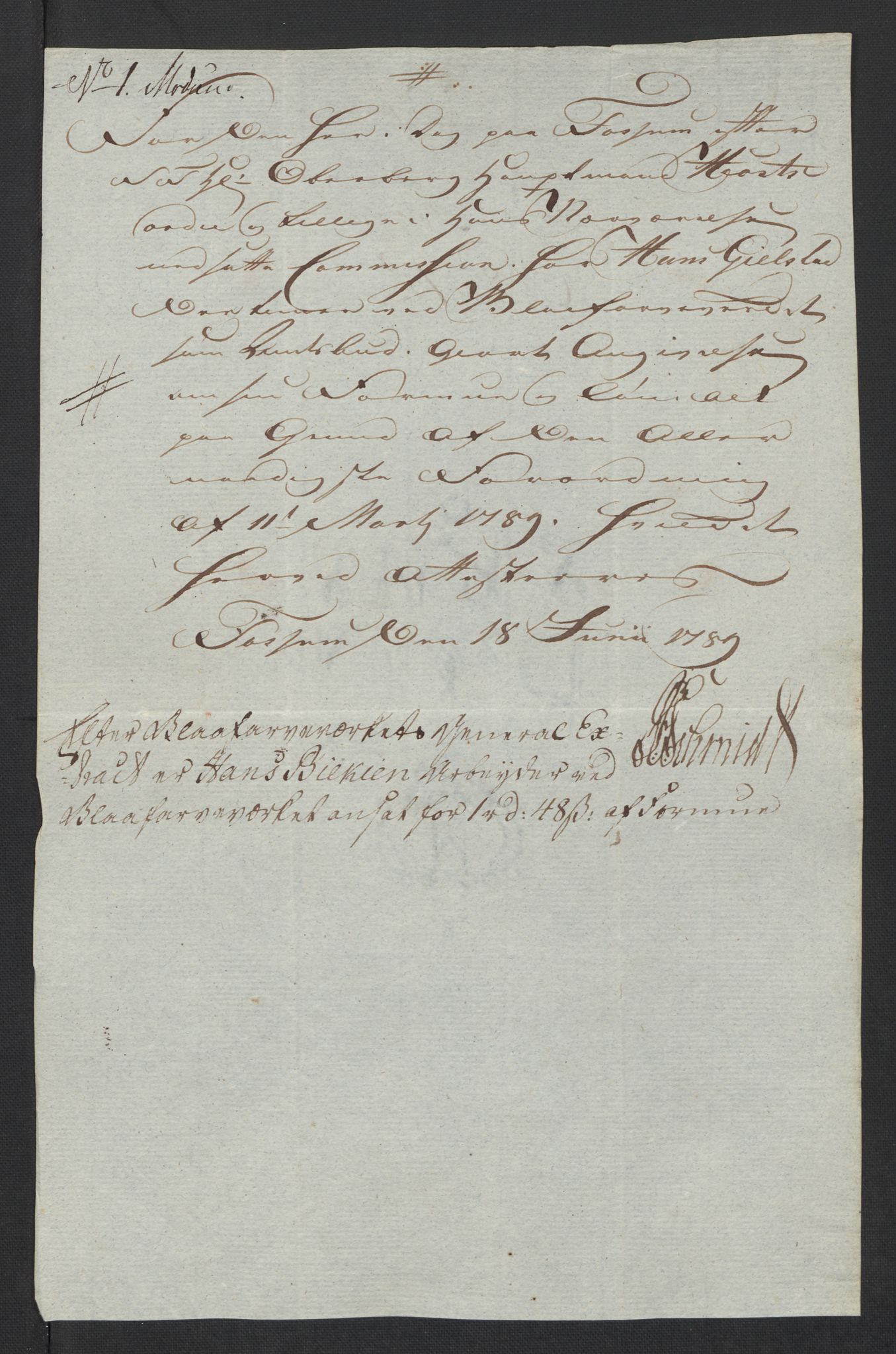 Rentekammeret inntil 1814, Reviderte regnskaper, Mindre regnskaper, RA/EA-4068/Rf/Rfe/L0005: Buskerud fogderi. Christiania, 1789, p. 265