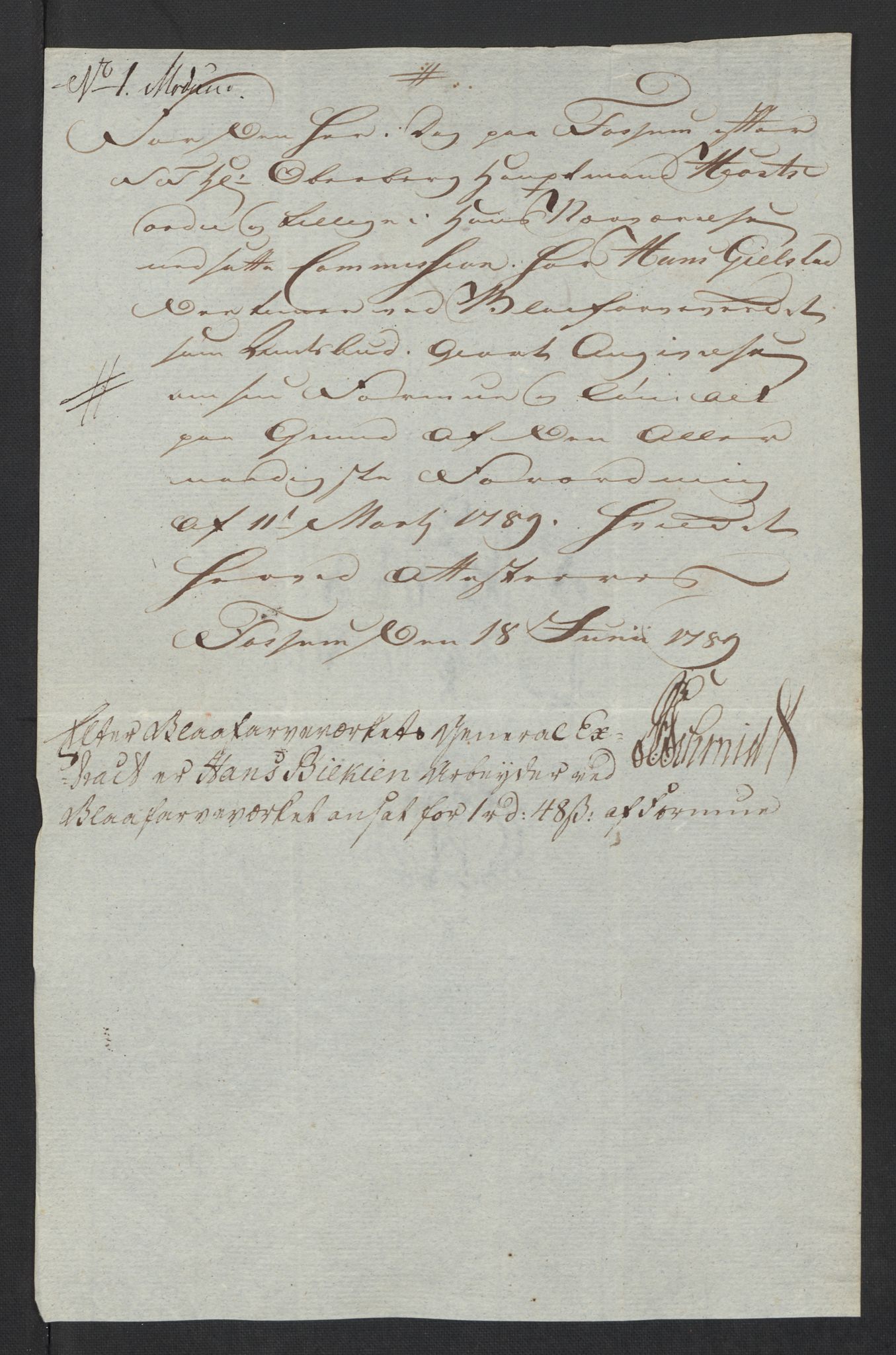 Rentekammeret inntil 1814, Reviderte regnskaper, Mindre regnskaper, AV/RA-EA-4068/Rf/Rfe/L0005: Buskerud fogderi. Christiania, 1789, p. 265