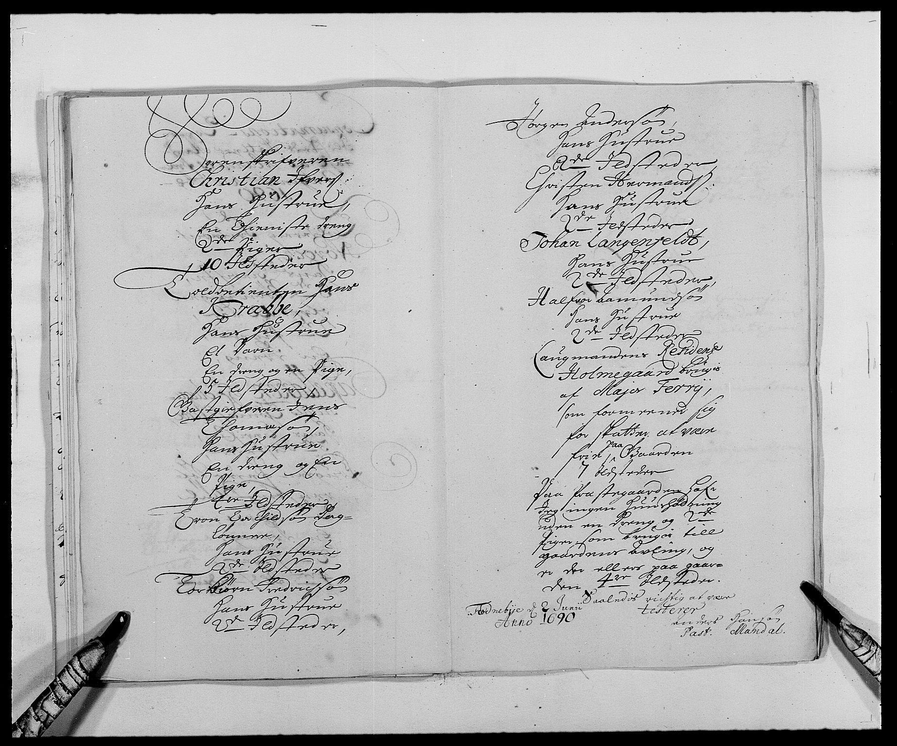Rentekammeret inntil 1814, Reviderte regnskaper, Fogderegnskap, RA/EA-4092/R42/L2543: Mandal fogderi, 1688-1691, p. 198