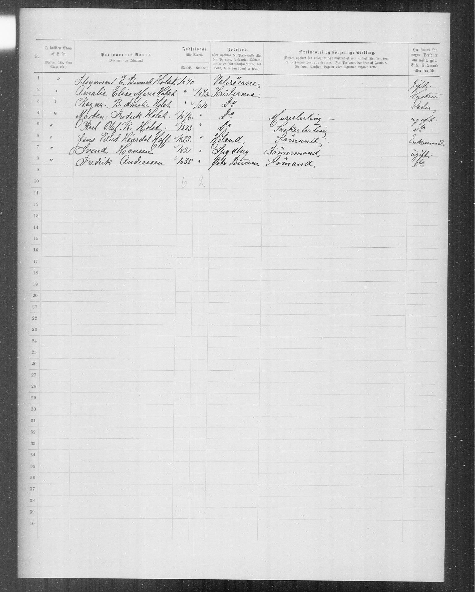 OBA, Municipal Census 1899 for Kristiania, 1899, p. 10763