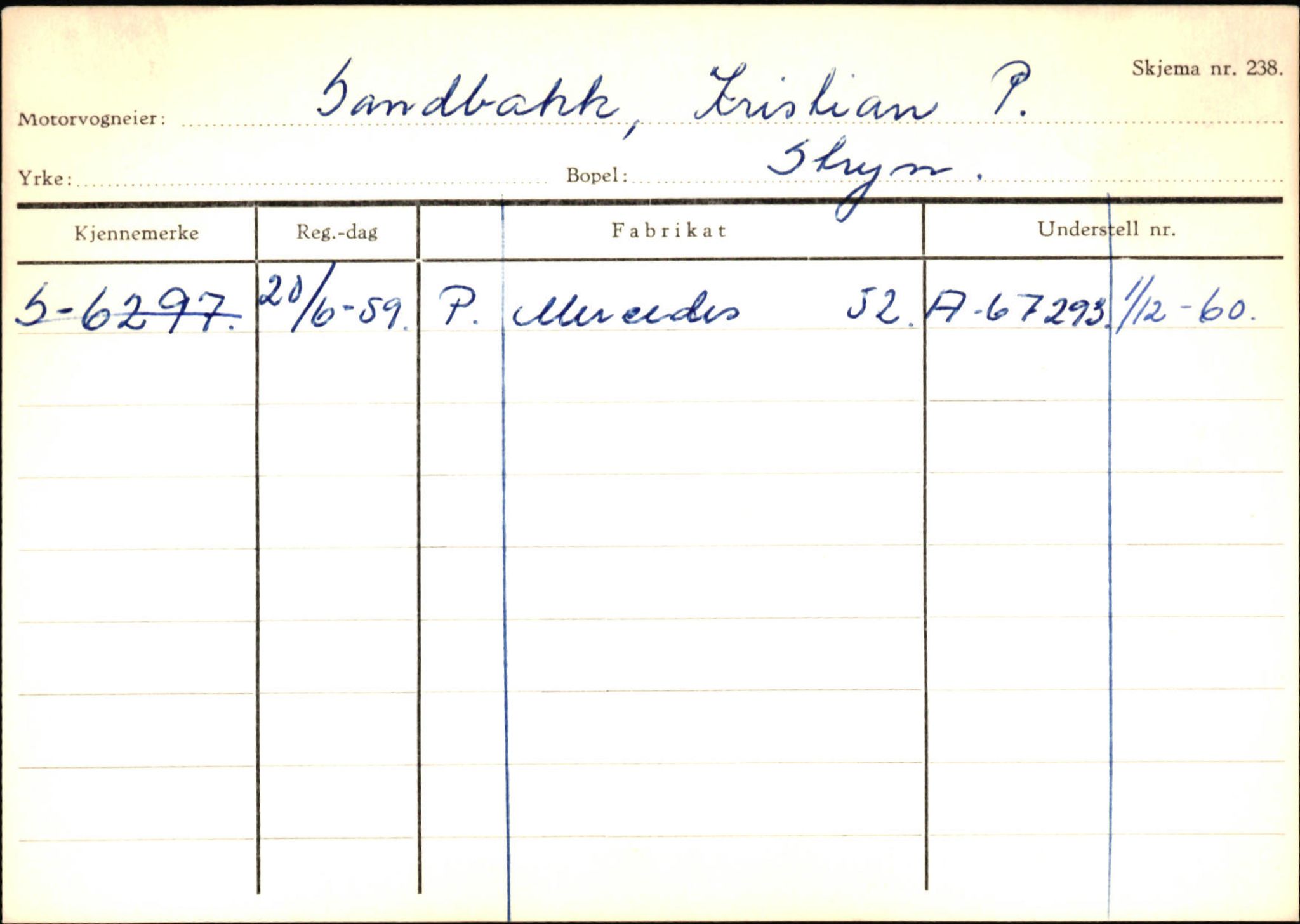 Statens vegvesen, Sogn og Fjordane vegkontor, AV/SAB-A-5301/4/F/L0131: Eigarregister Høyanger P-Å. Stryn S-Å, 1945-1975, p. 1164