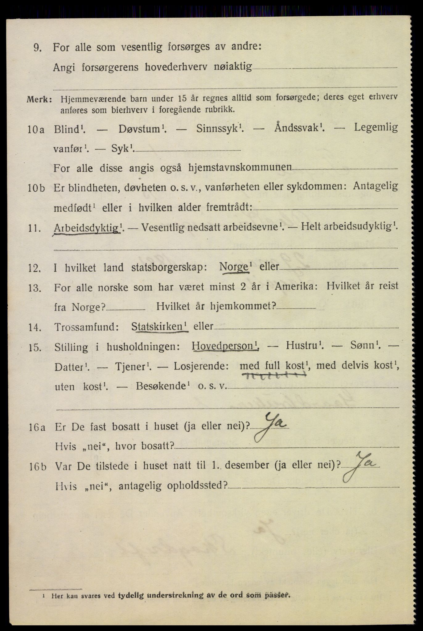 SAH, 1920 census for Trysil, 1920, p. 4530