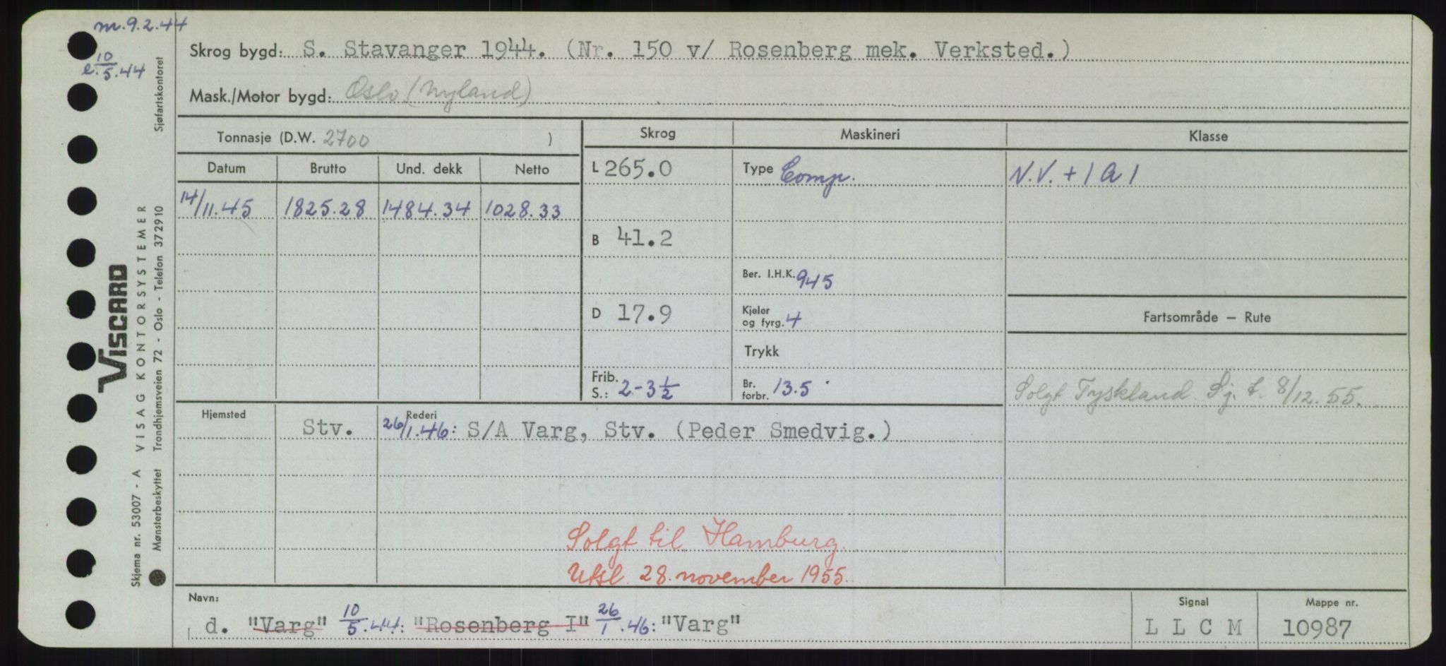 Sjøfartsdirektoratet med forløpere, Skipsmålingen, AV/RA-S-1627/H/Hd/L0040: Fartøy, U-Ve, p. 369