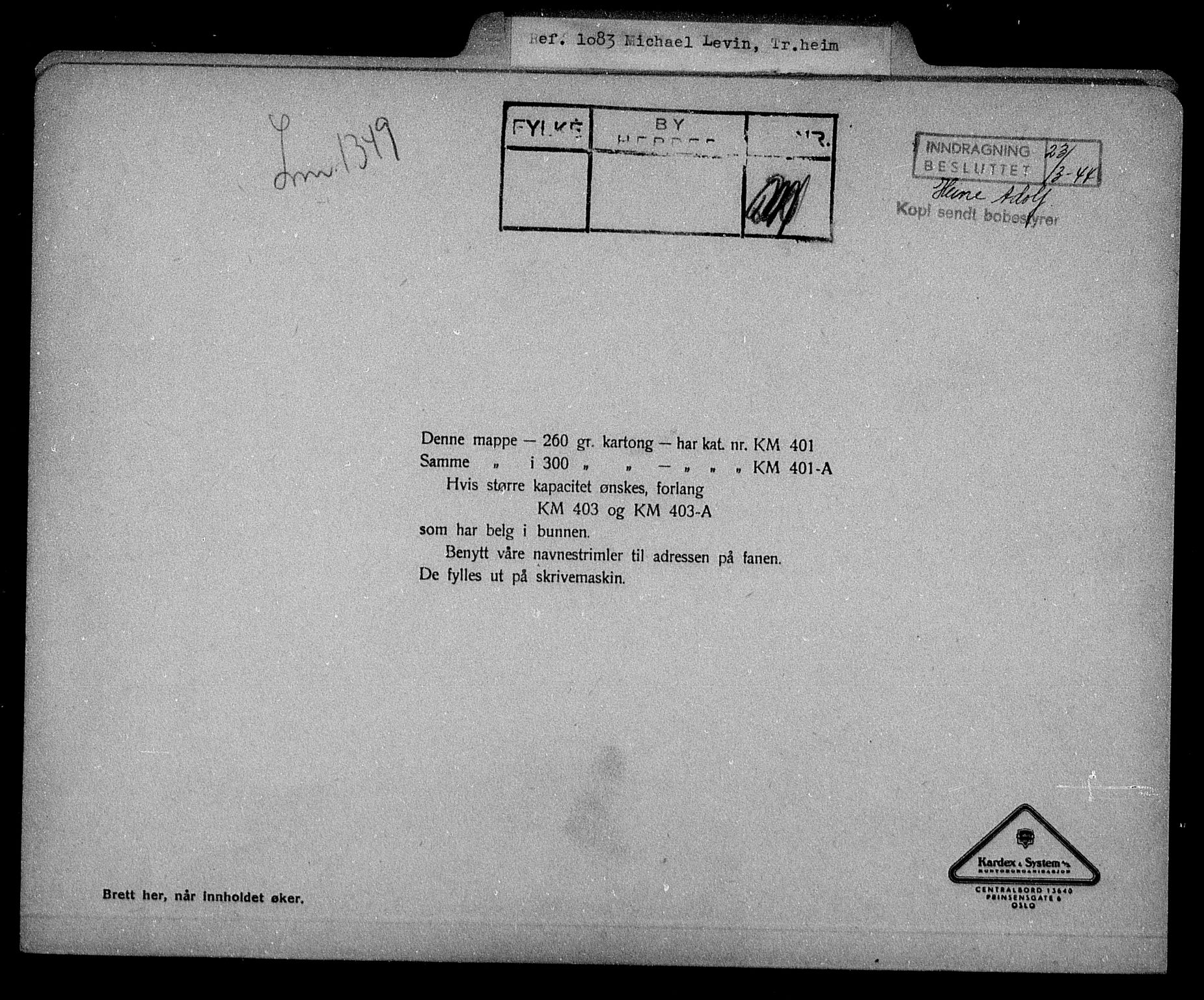 Justisdepartementet, Tilbakeføringskontoret for inndratte formuer, AV/RA-S-1564/H/Hc/Hca/L0903: --, 1945-1947, p. 84