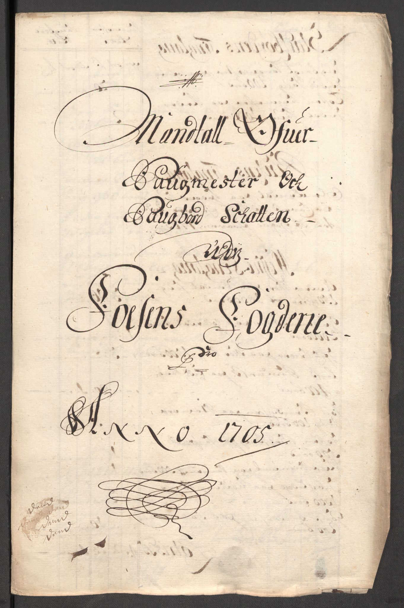 Rentekammeret inntil 1814, Reviderte regnskaper, Fogderegnskap, RA/EA-4092/R57/L3856: Fogderegnskap Fosen, 1704-1705, p. 327