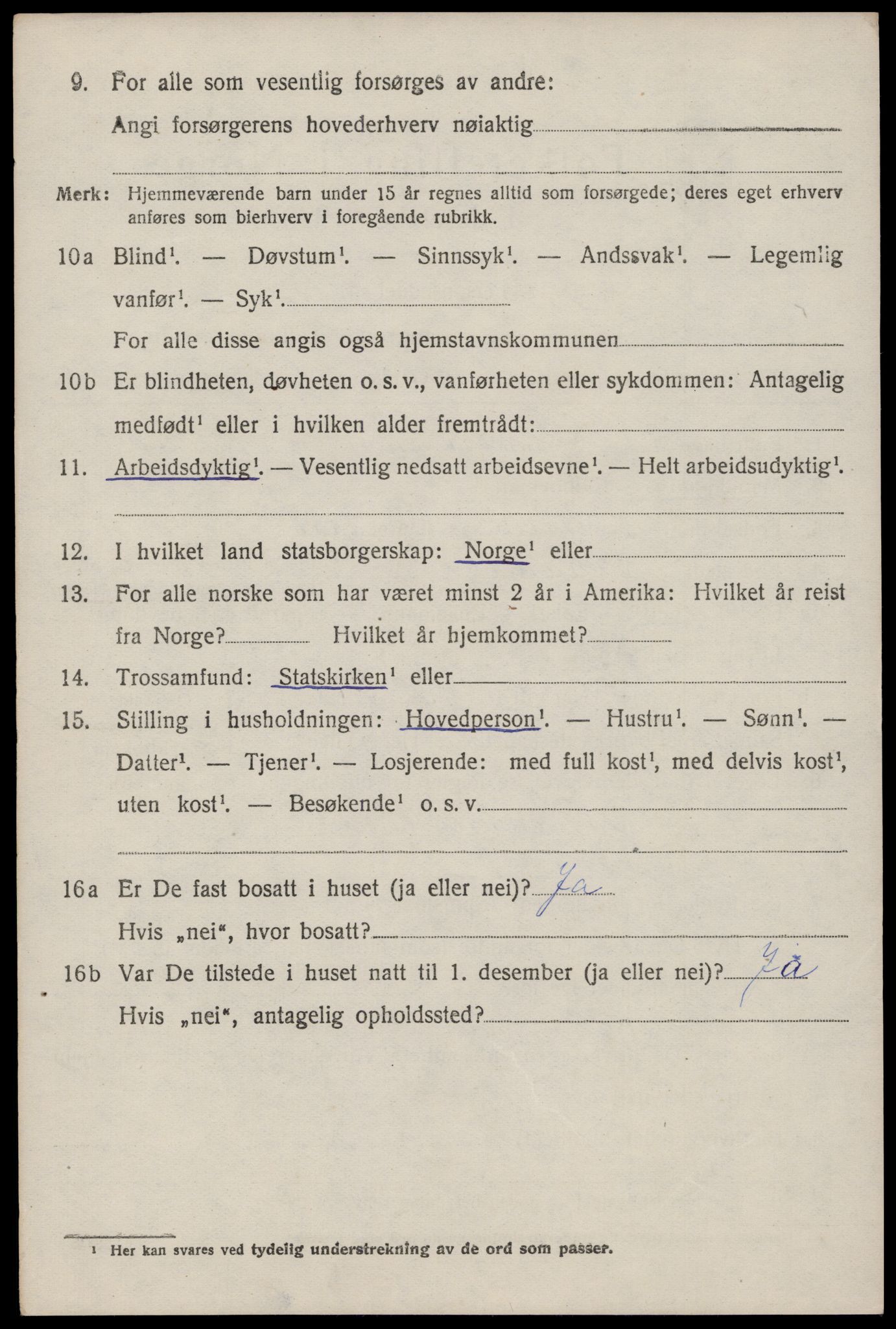 SAST, 1920 census for Skåre, 1920, p. 1091