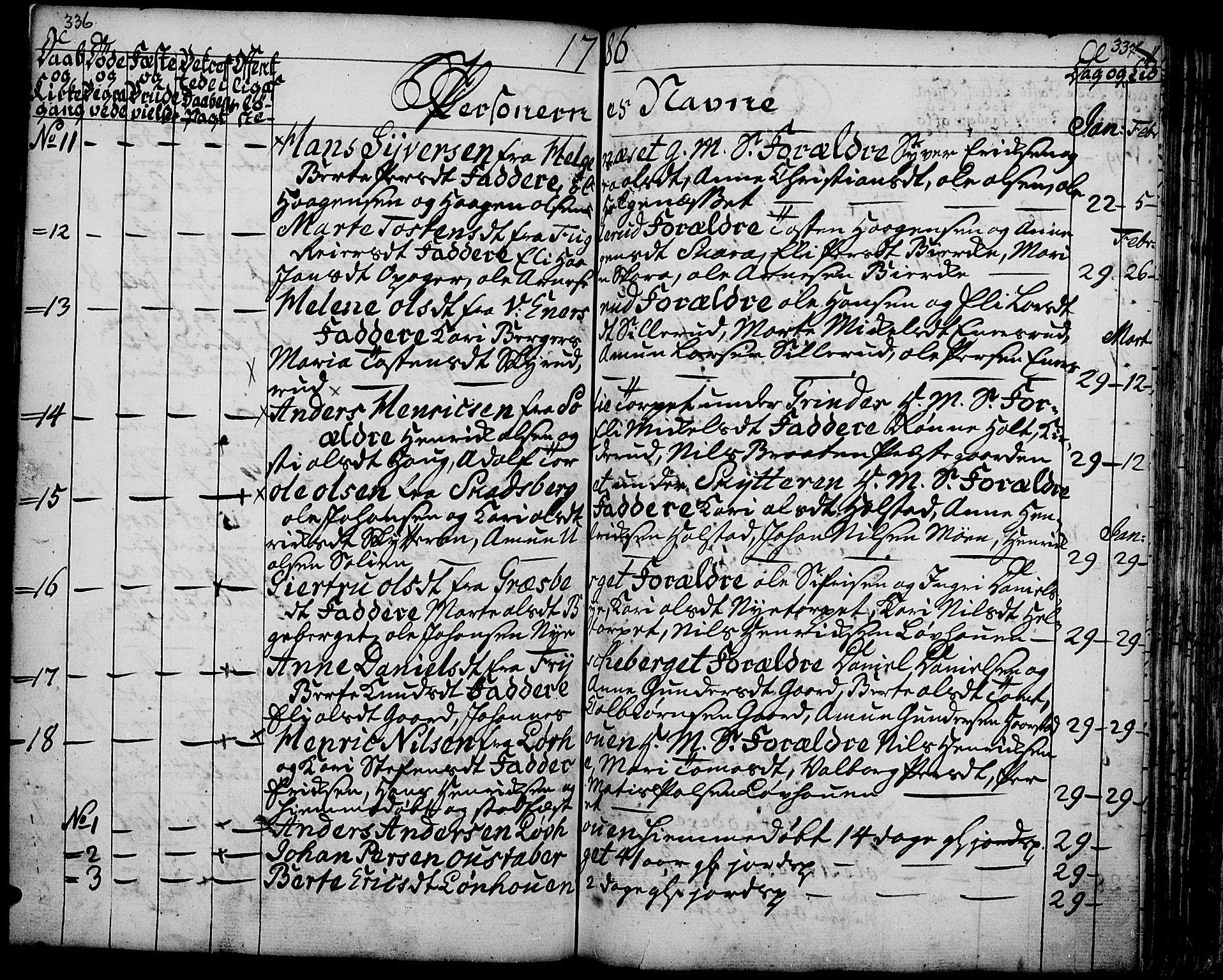 Grue prestekontor, AV/SAH-PREST-036/H/Ha/Haa/L0003: Parish register (official) no. 3, 1774-1792, p. 336-337