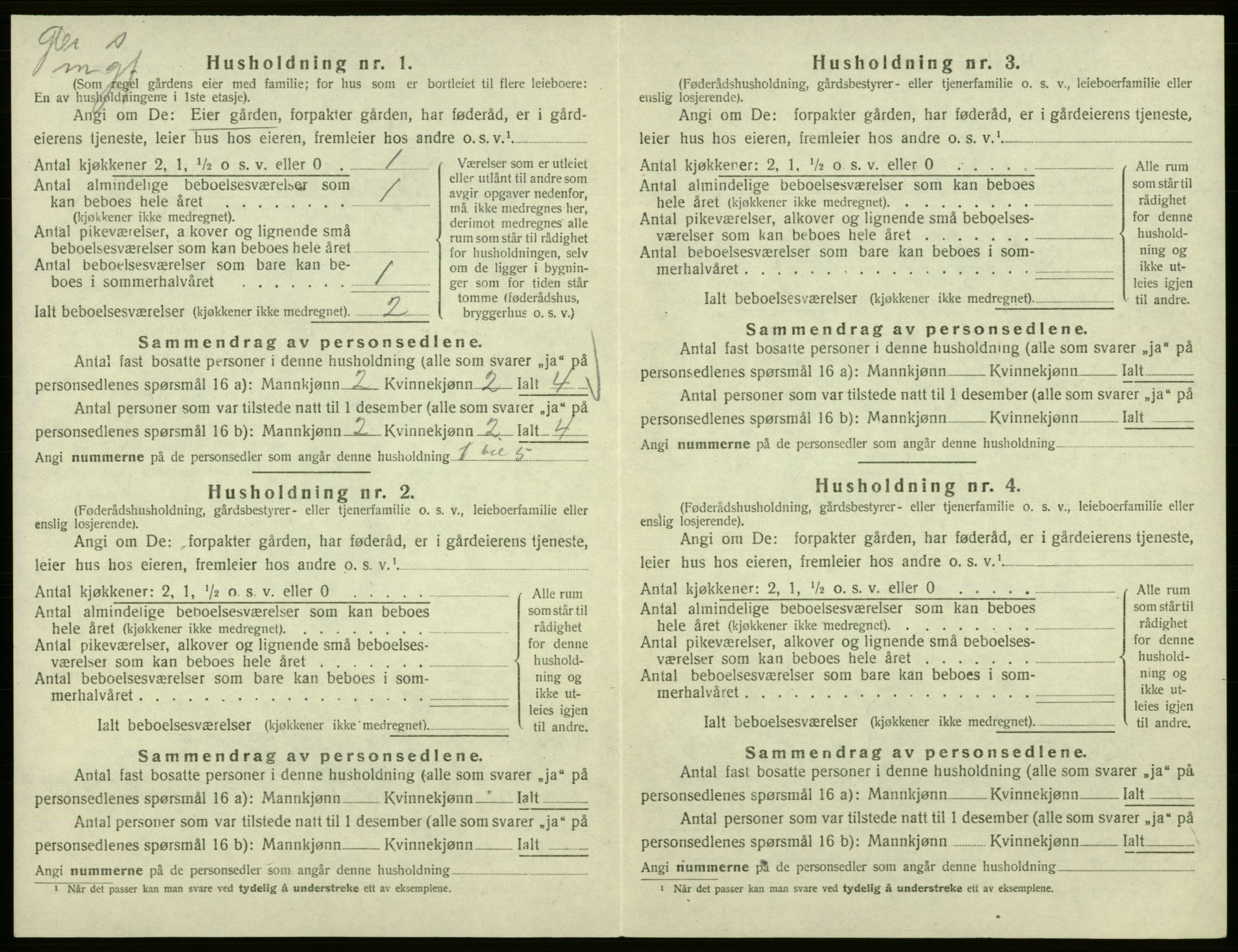 SAB, 1920 census for Hålandsdal, 1920, p. 143