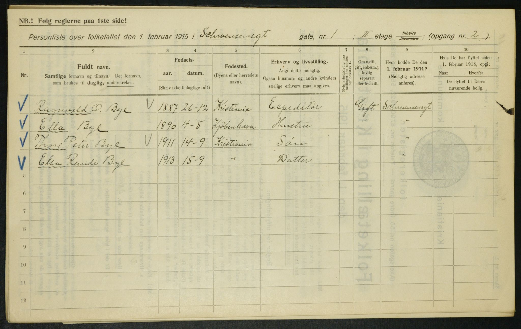 OBA, Municipal Census 1915 for Kristiania, 1915, p. 92328