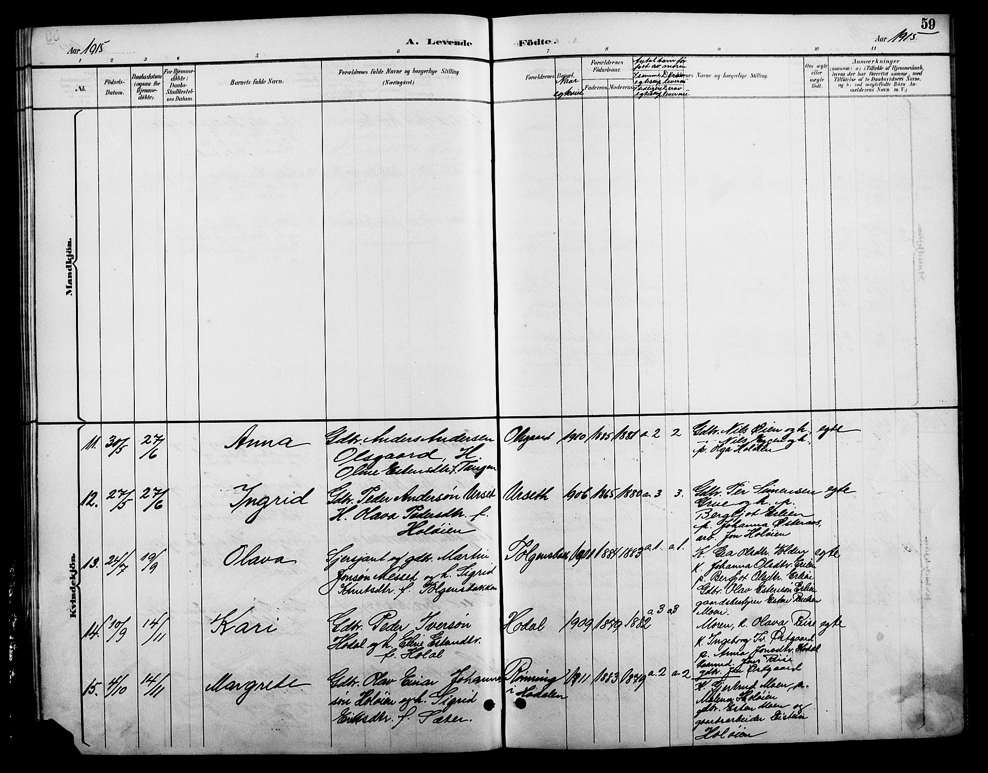 Tolga prestekontor, AV/SAH-PREST-062/L/L0009: Parish register (copy) no. 9, 1892-1919, p. 59