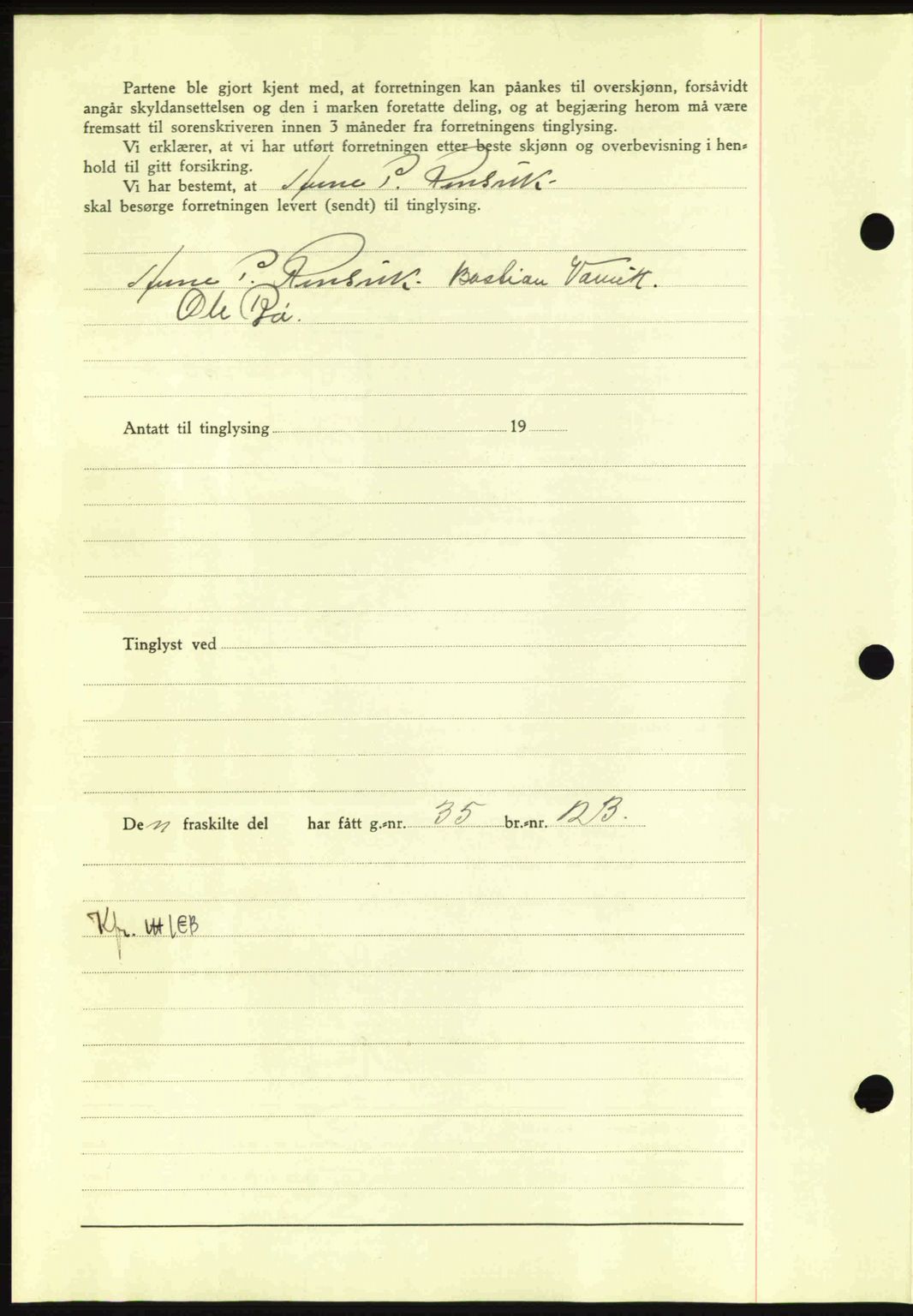 Nordmøre sorenskriveri, SAT/A-4132/1/2/2Ca: Mortgage book no. A90, 1941-1941, Diary no: : 1559/1941