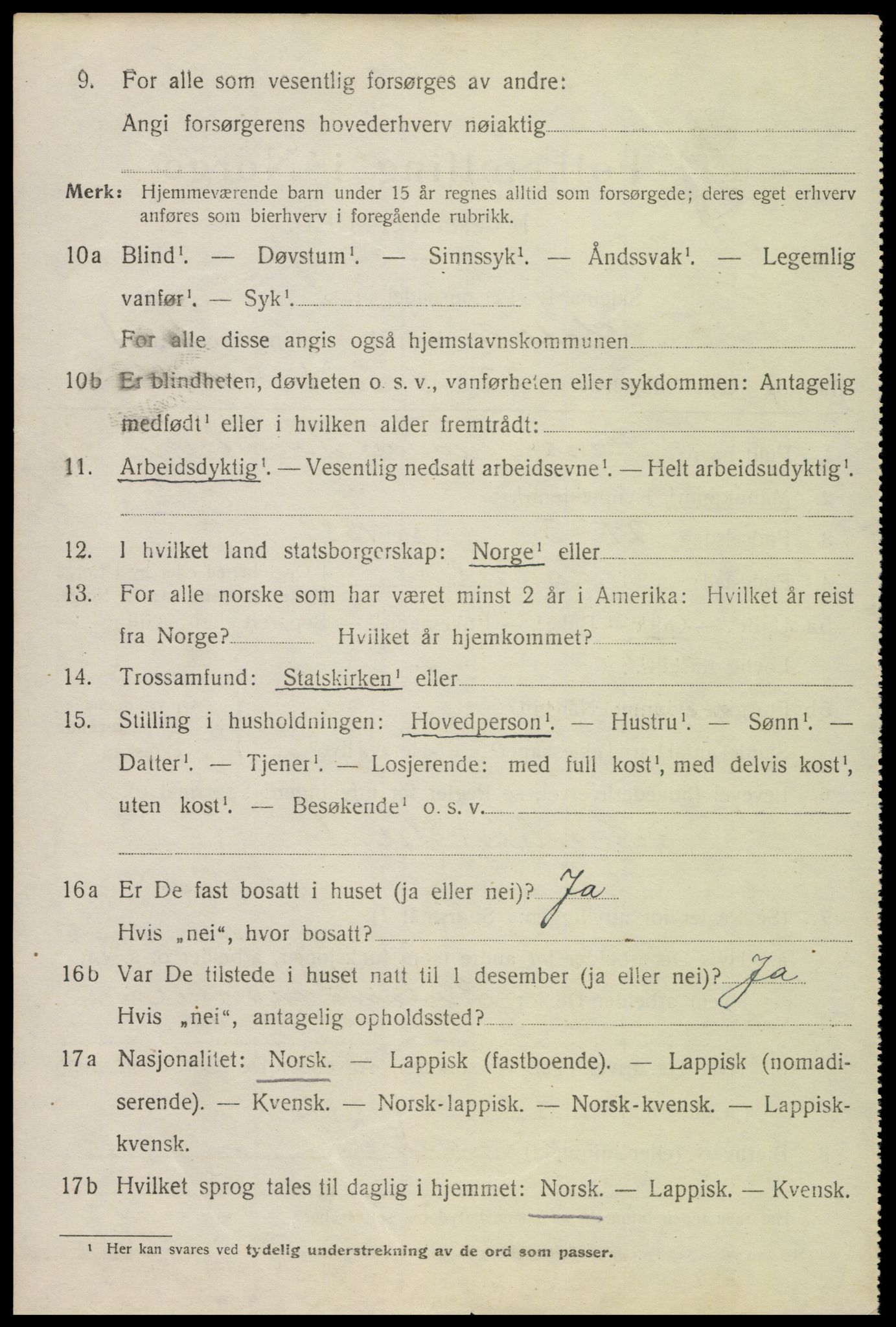 SAT, 1920 census for Hadsel, 1920, p. 3659