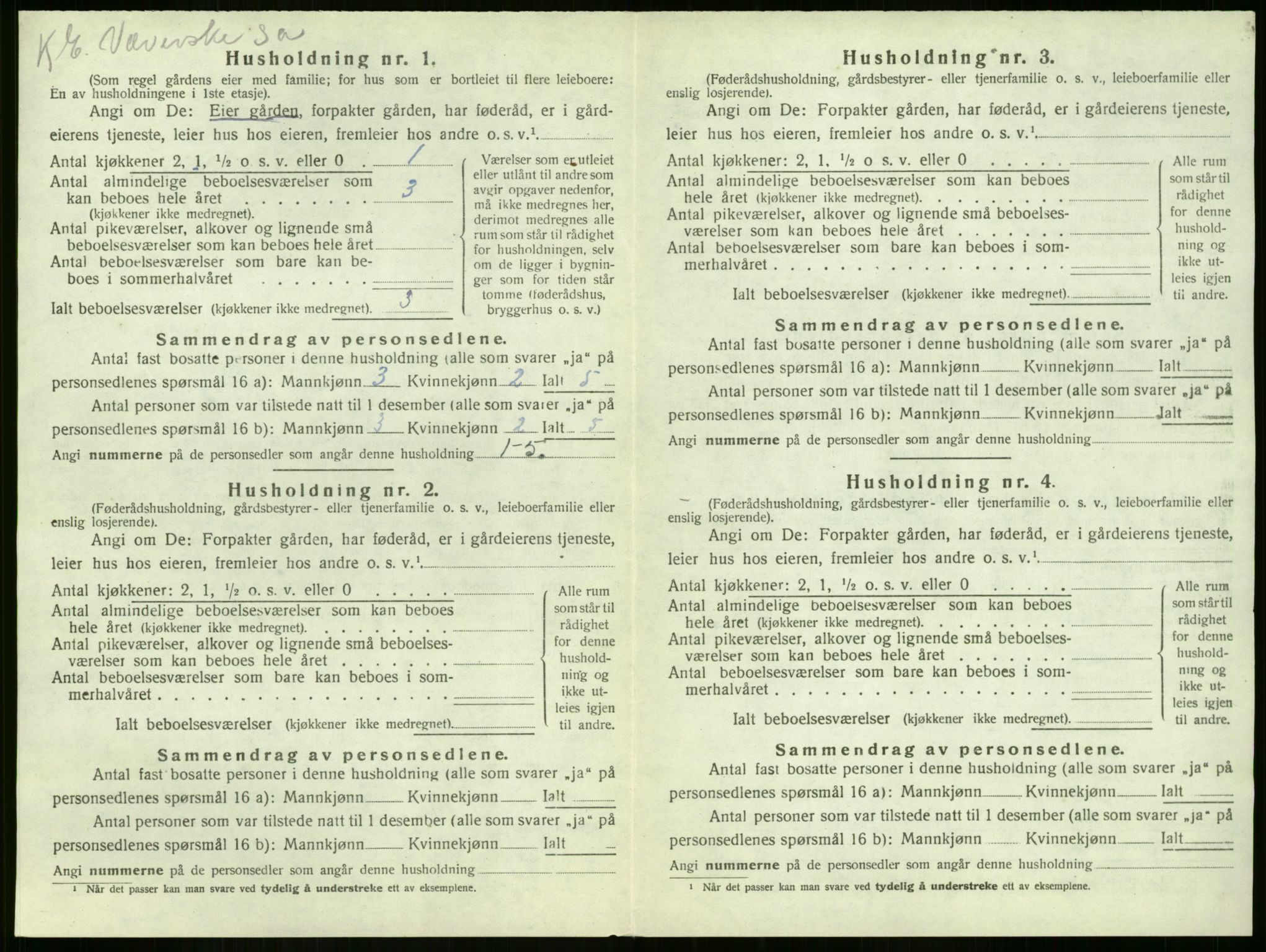 SAKO, 1920 census for Sandeherred, 1920, p. 3585