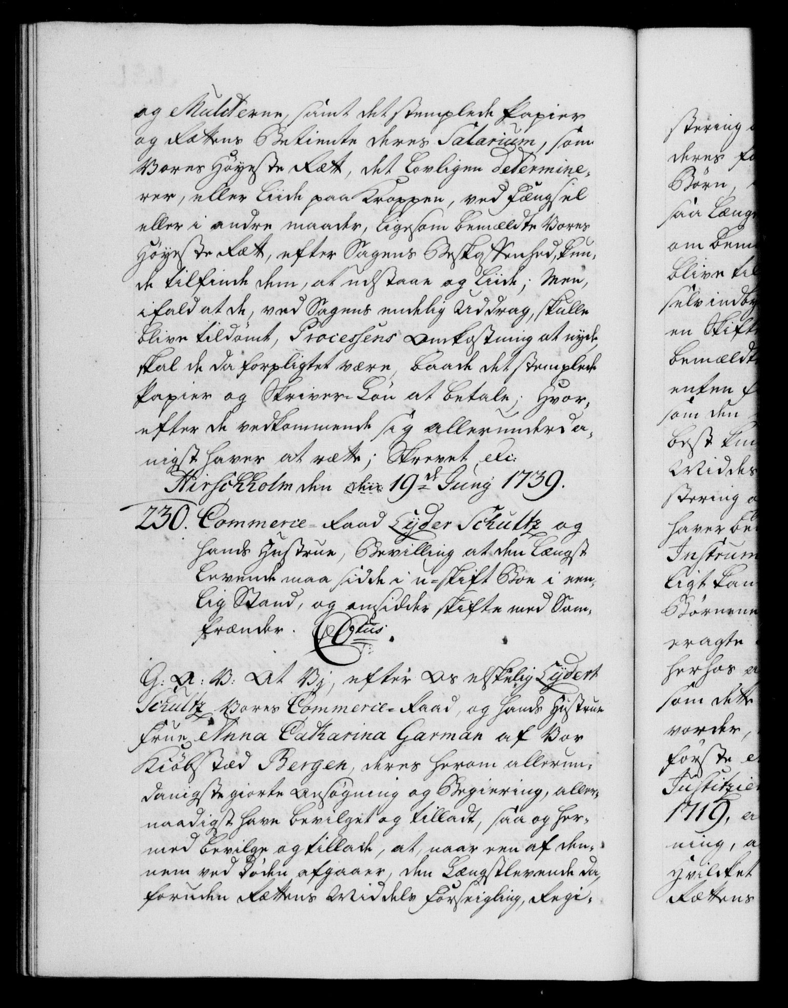 Danske Kanselli 1572-1799, AV/RA-EA-3023/F/Fc/Fca/Fcaa/L0031: Norske registre, 1739-1740, p. 151b