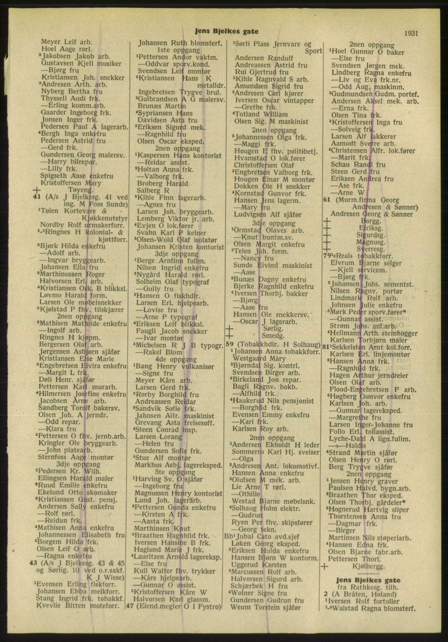 Kristiania/Oslo adressebok, PUBL/-, 1954, p. 1931
