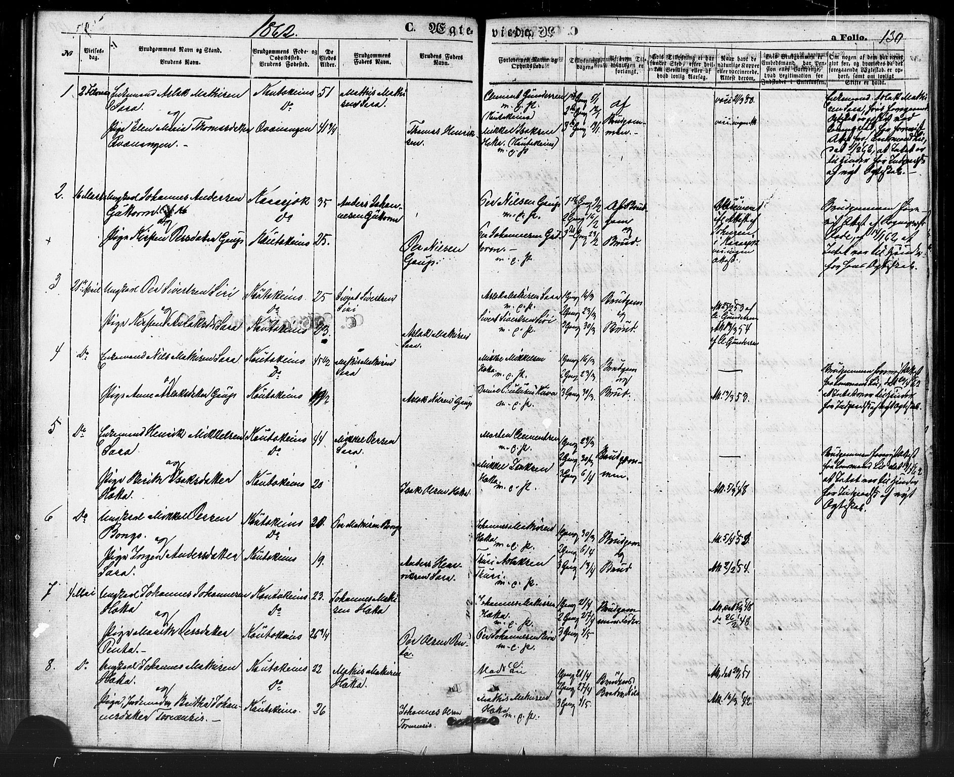 Kautokeino sokneprestembete, SATØ/S-1340/H/Ha/L0003.kirke: Parish register (official) no. 3, 1862-1879, p. 130