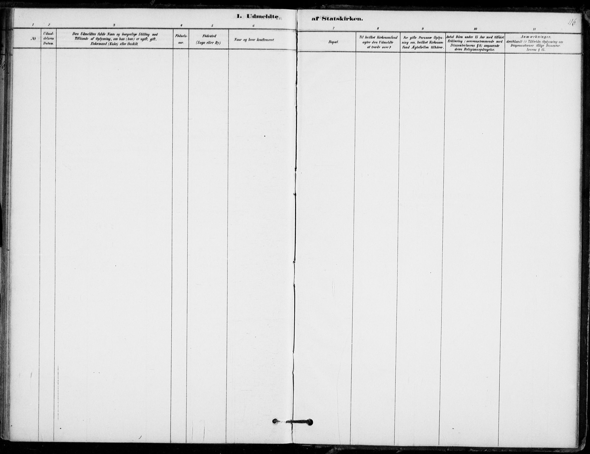 Hof kirkebøker, AV/SAKO-A-64/F/Fb/L0001: Parish register (official) no. II 1, 1878-1907, p. 116