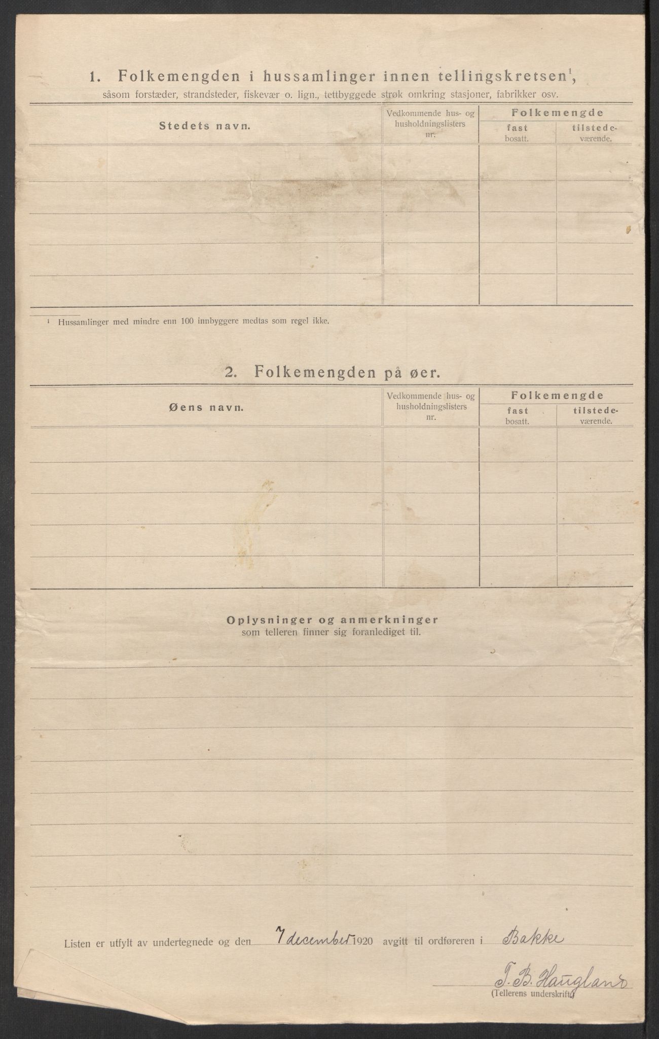 SAK, 1920 census for Bakke, 1920, p. 32