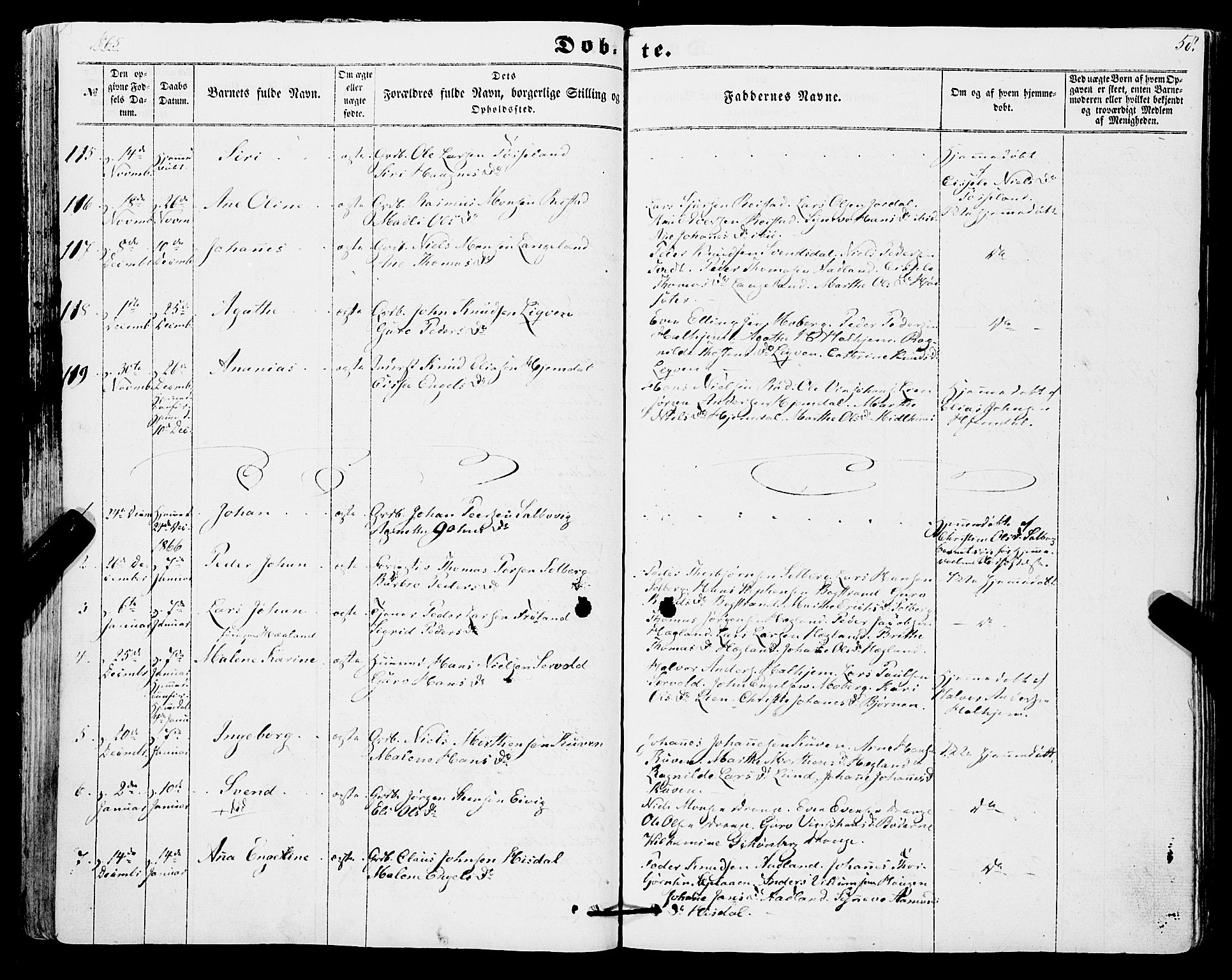 Os sokneprestembete, SAB/A-99929: Parish register (official) no. A 17, 1860-1873, p. 58