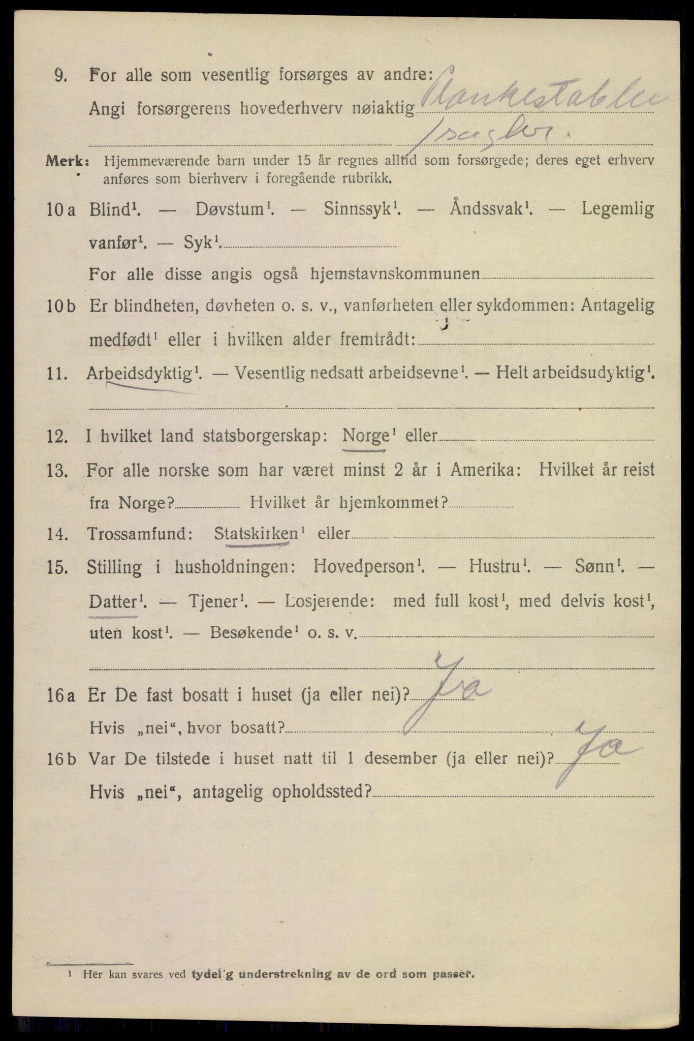 SAKO, 1920 census for Larvik, 1920, p. 9275