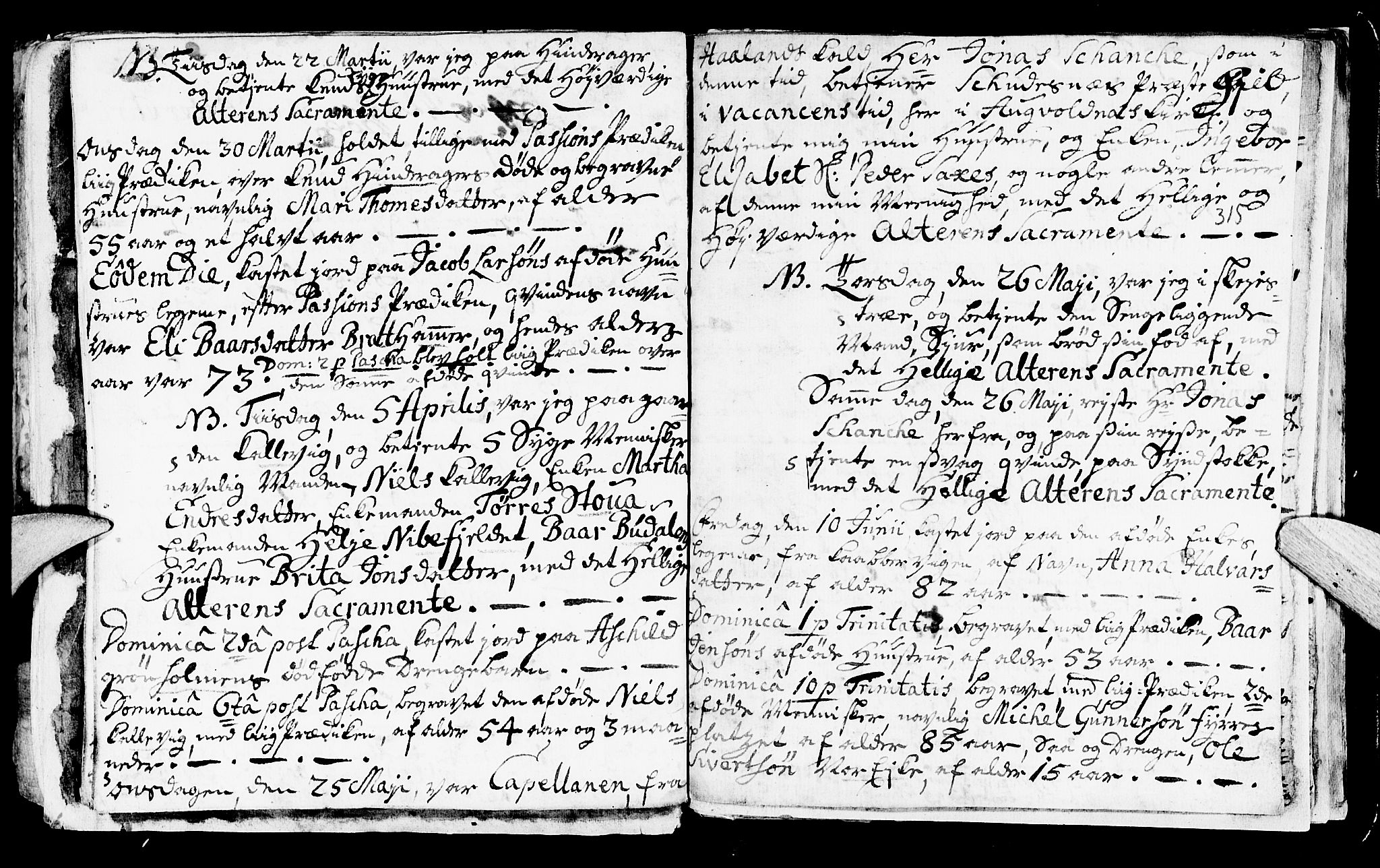 Avaldsnes sokneprestkontor, AV/SAST-A -101851/H/Ha/Haa/L0001: Parish register (official) no. A 1, 1711-1764, p. 315