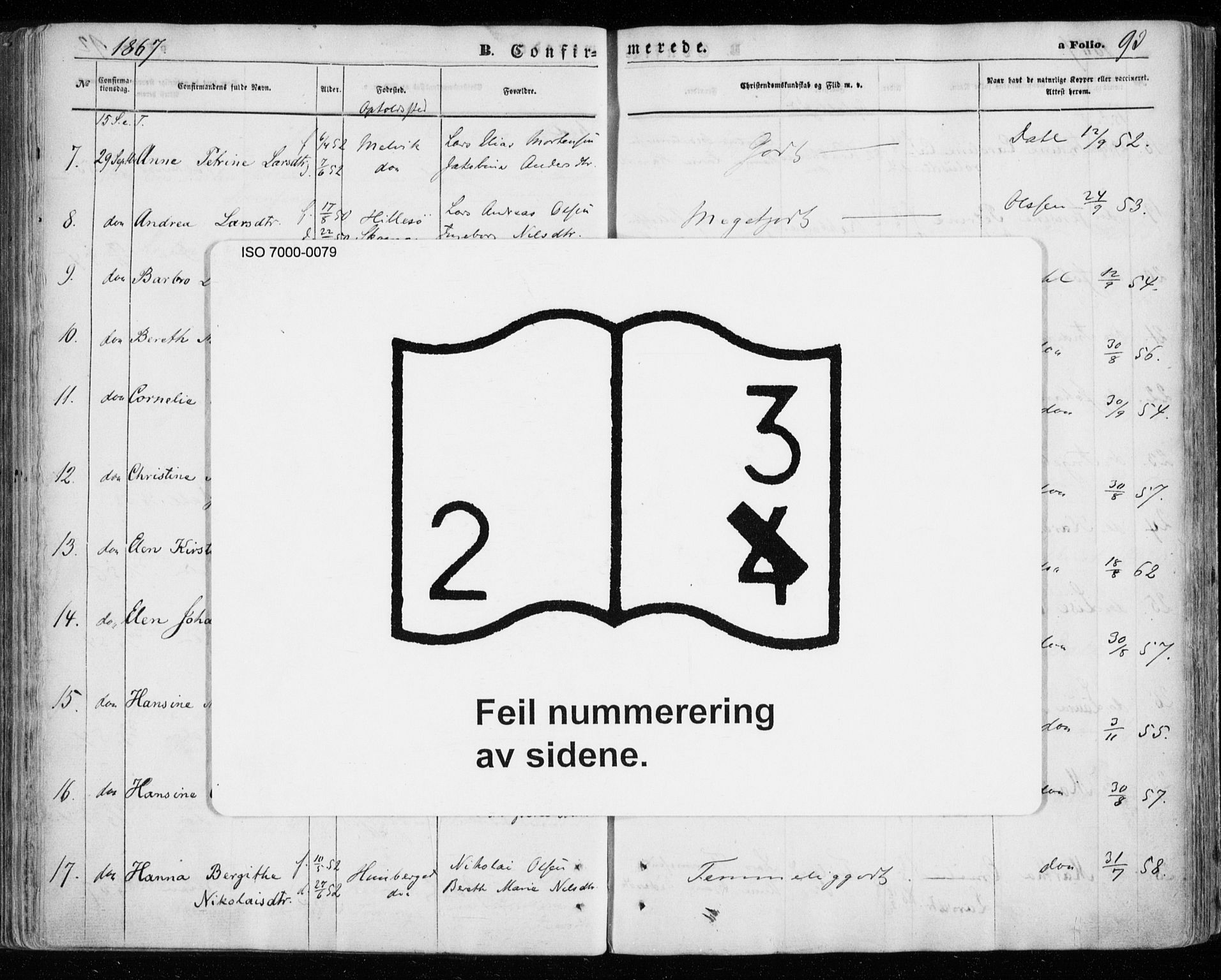 Tromsøysund sokneprestkontor, AV/SATØ-S-1304/G/Ga/L0002kirke: Parish register (official) no. 2, 1867-1875, p. 93