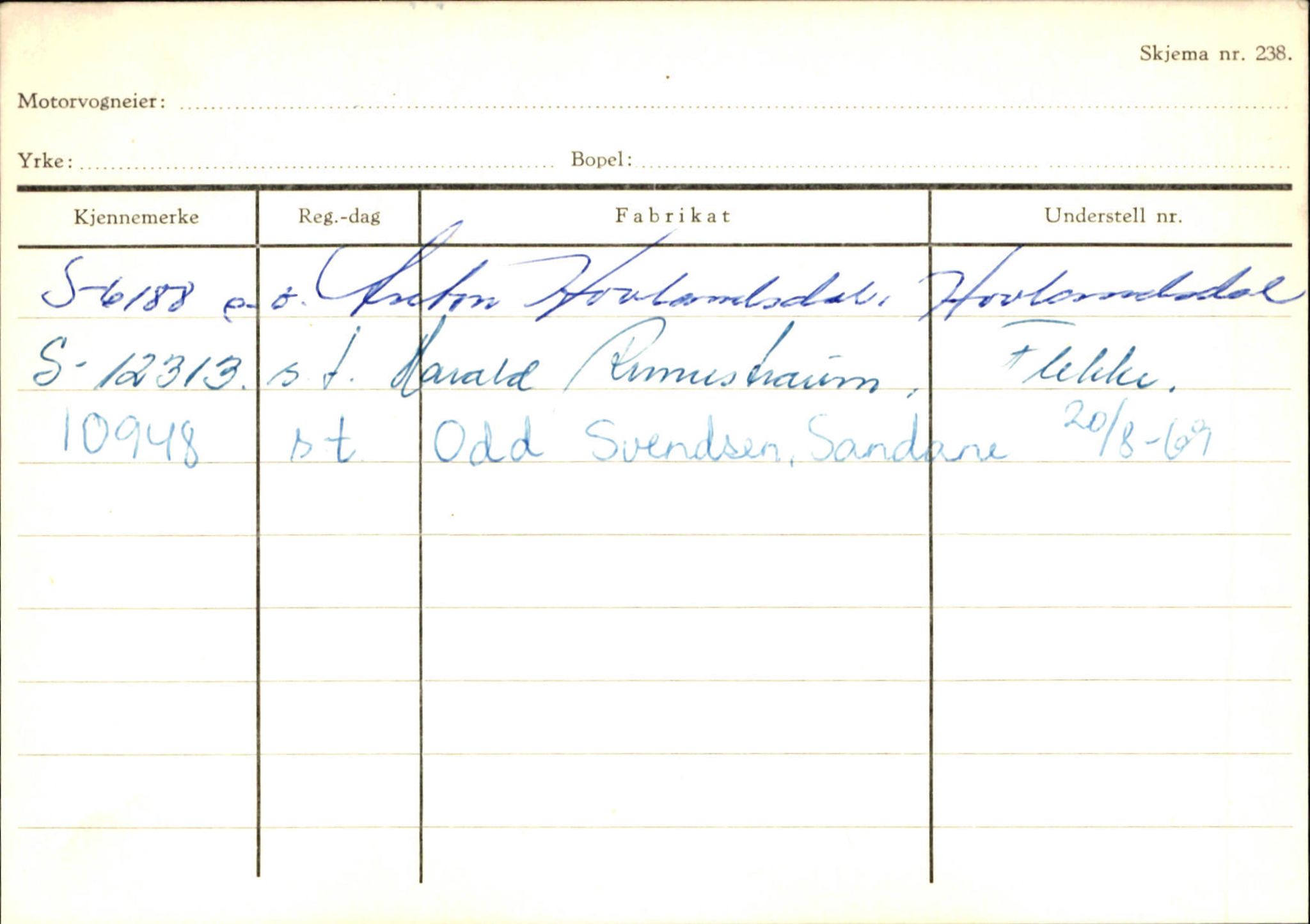 Statens vegvesen, Sogn og Fjordane vegkontor, SAB/A-5301/4/F/L0125: Eigarregister Sogndal V-Å. Aurland A-Å. Fjaler A-N, 1945-1975, p. 2136