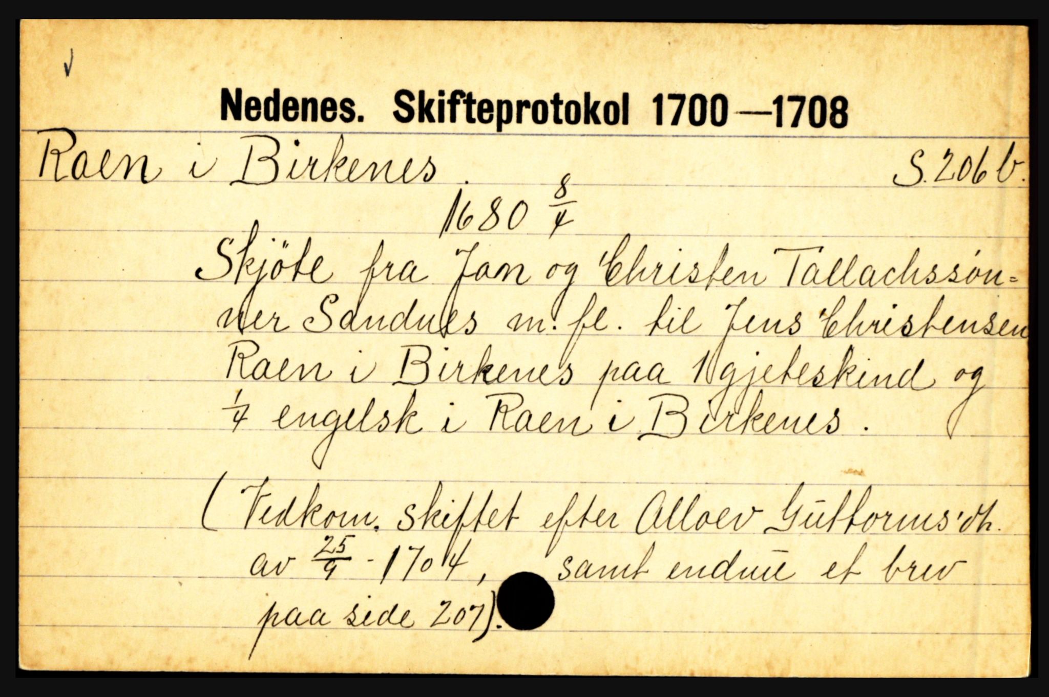 Nedenes sorenskriveri før 1824, AV/SAK-1221-0007/H, p. 23041