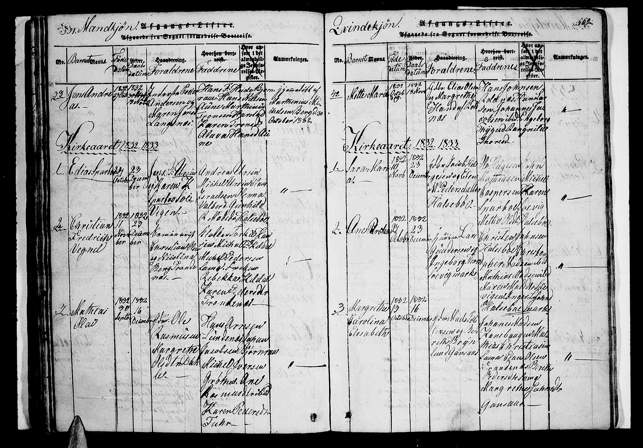 Trondenes sokneprestkontor, AV/SATØ-S-1319/H/Hb/L0003klokker: Parish register (copy) no. 3, 1820-1834, p. 551-552