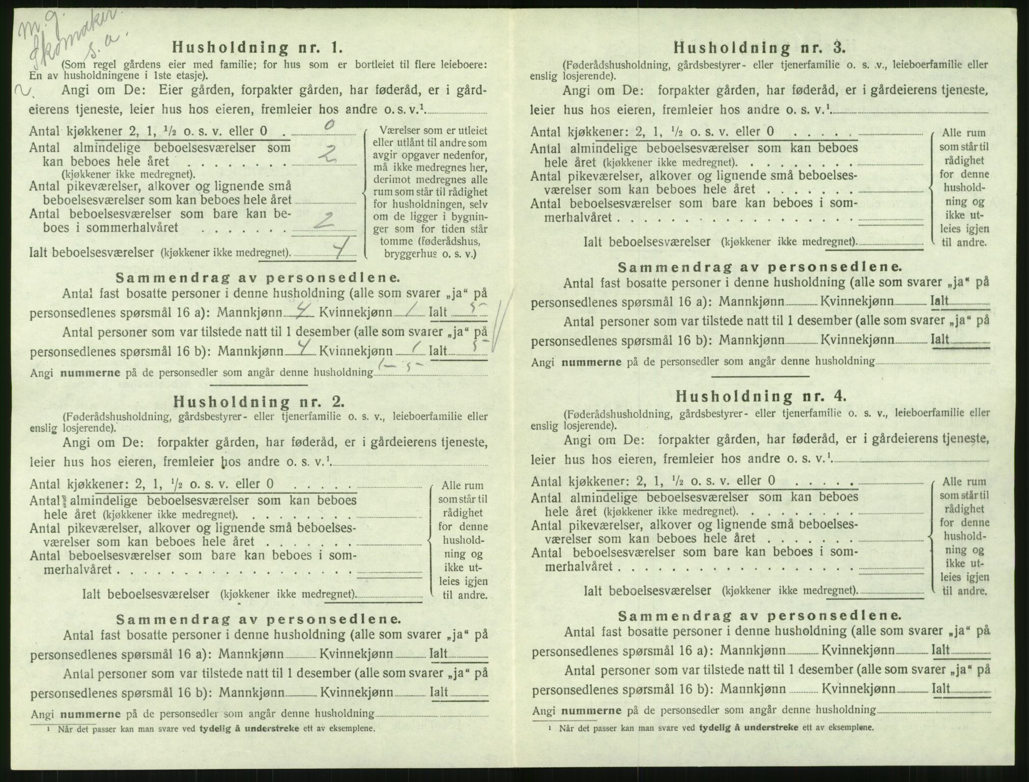 SAT, 1920 census for Sunndal, 1920, p. 491