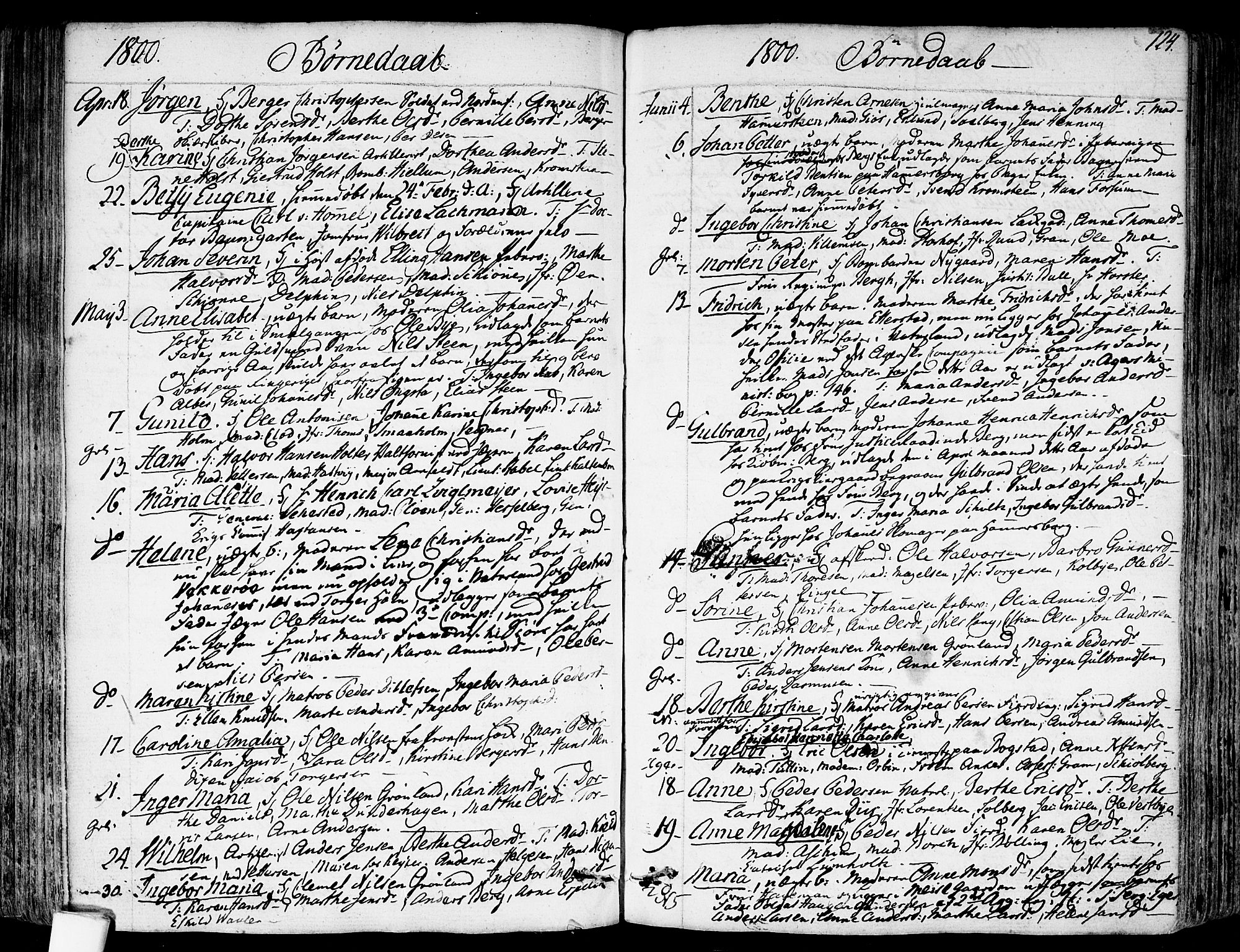 Garnisonsmenigheten Kirkebøker, SAO/A-10846/F/Fa/L0003: Parish register (official) no. 3, 1777-1809, p. 124
