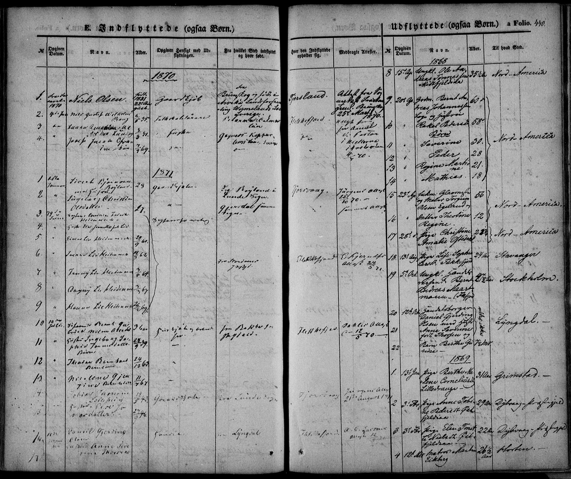 Flekkefjord sokneprestkontor, AV/SAK-1111-0012/F/Fa/Fac/L0005: Parish register (official) no. A 5, 1849-1875, p. 440